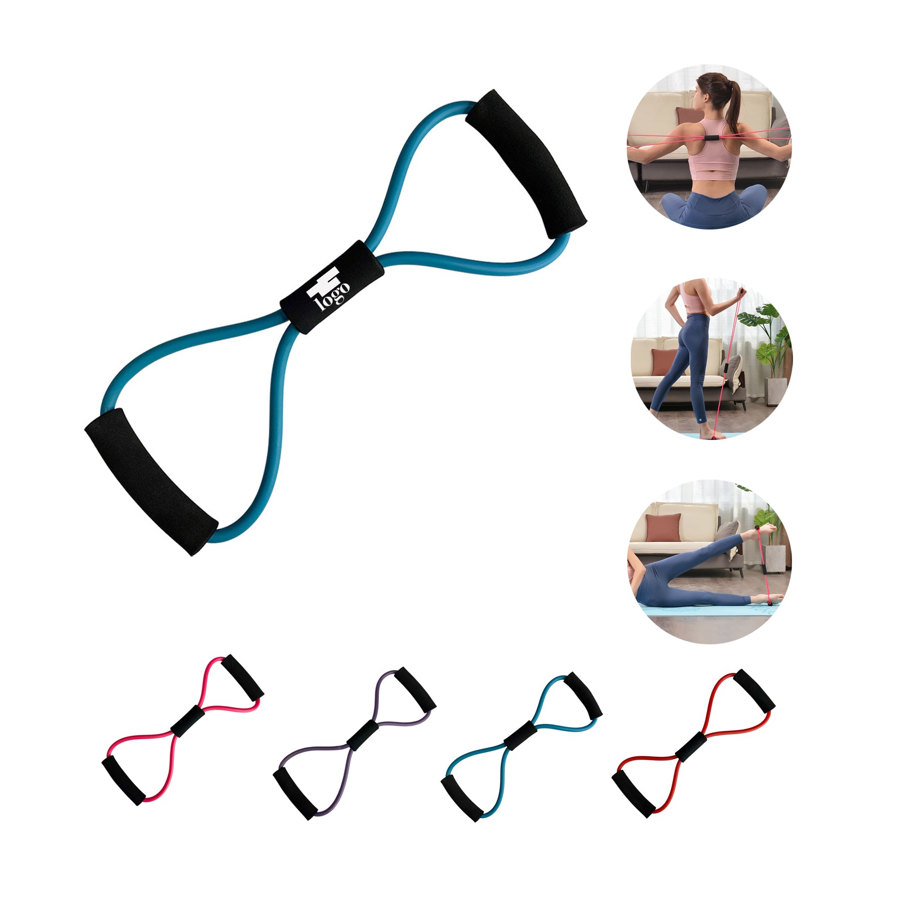 Elastic Tube 8 Shaped Yoga Tension Band