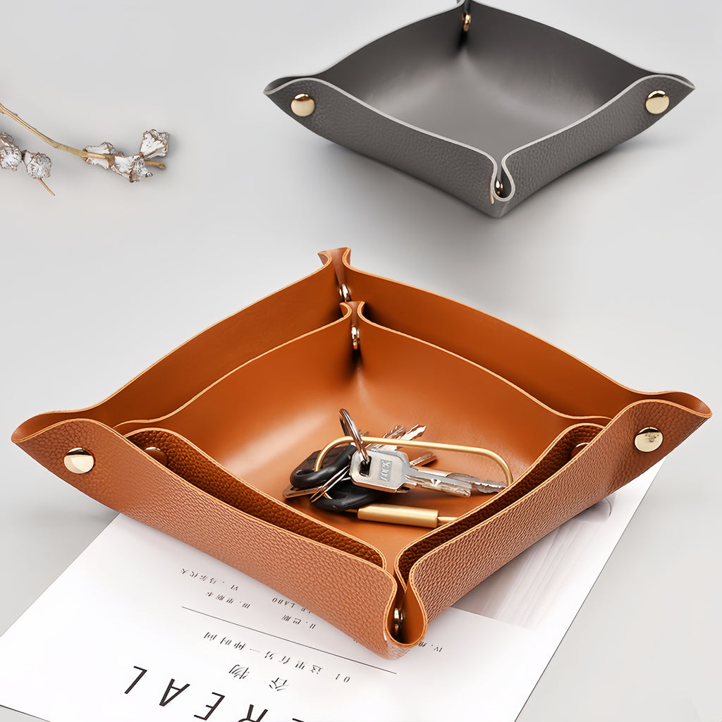 Desktop Leather Tray
