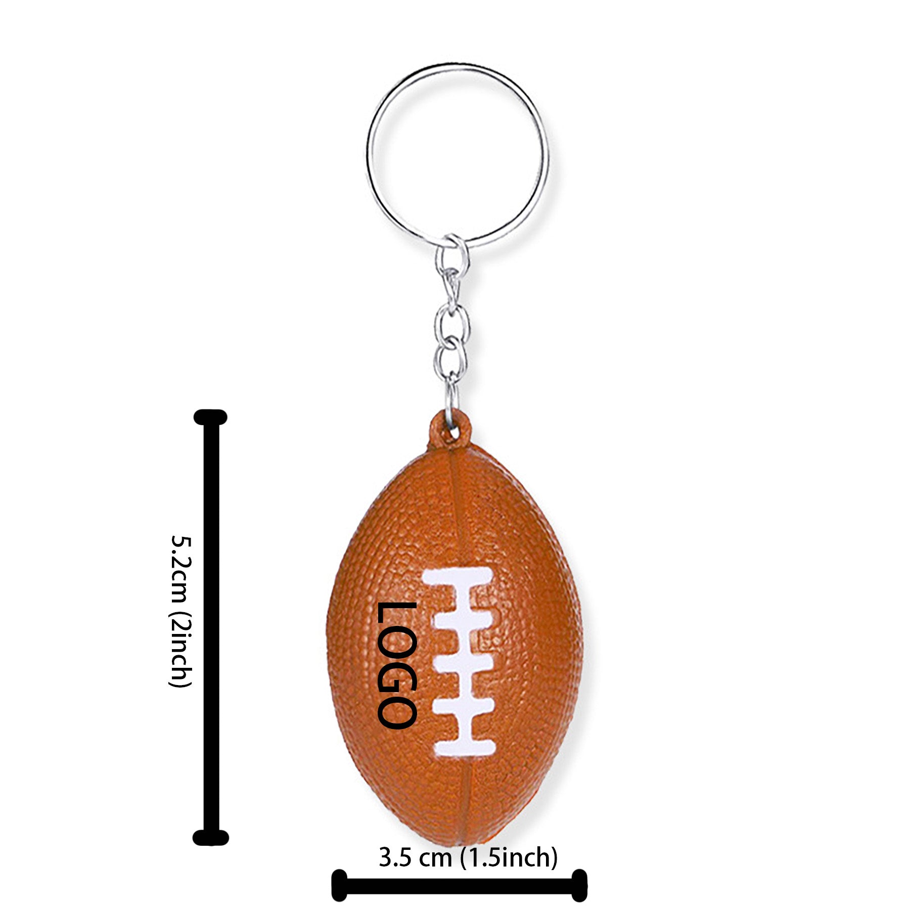 PU Football Key Ring