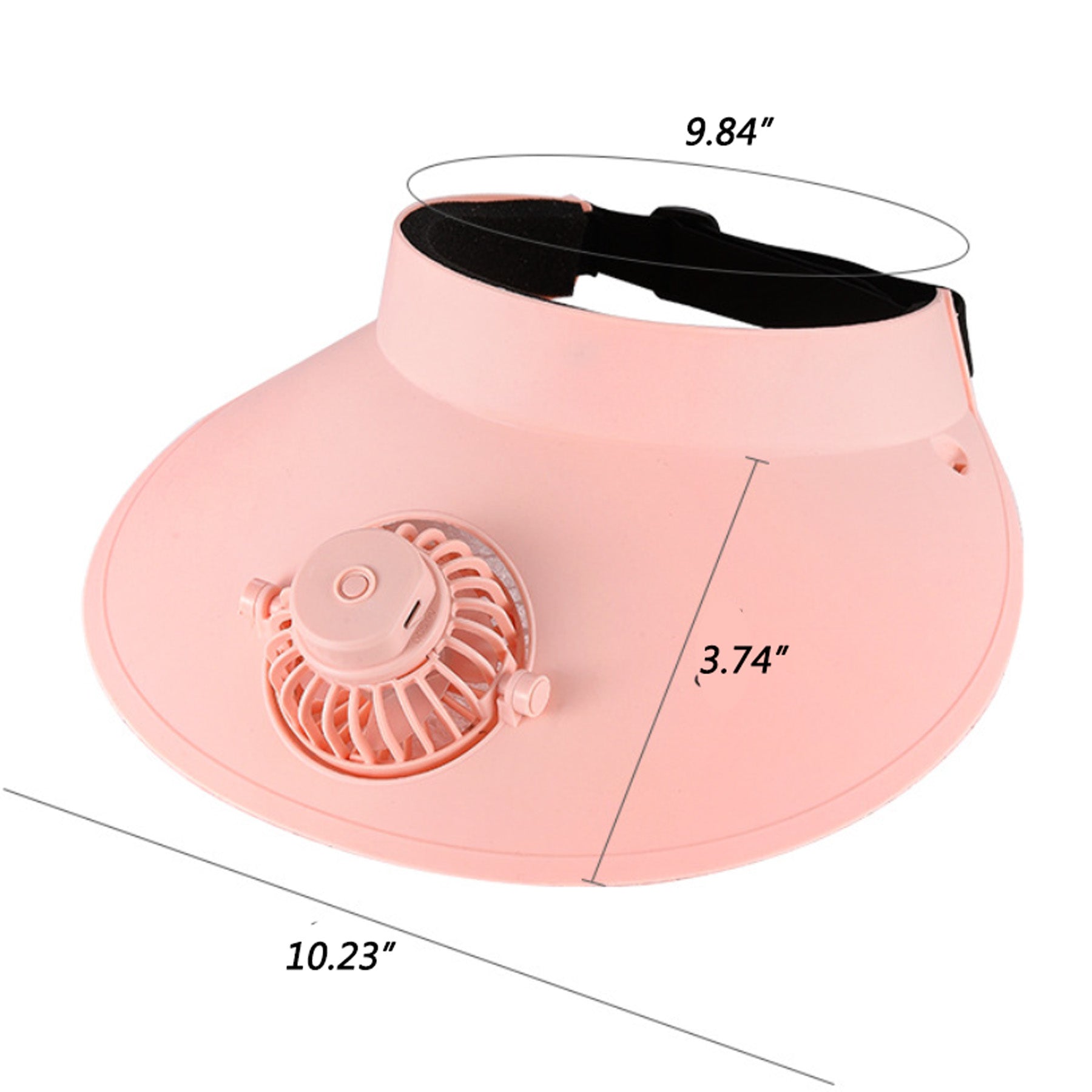 Three-Speed Adjustable Lithium Battery Visor Fan