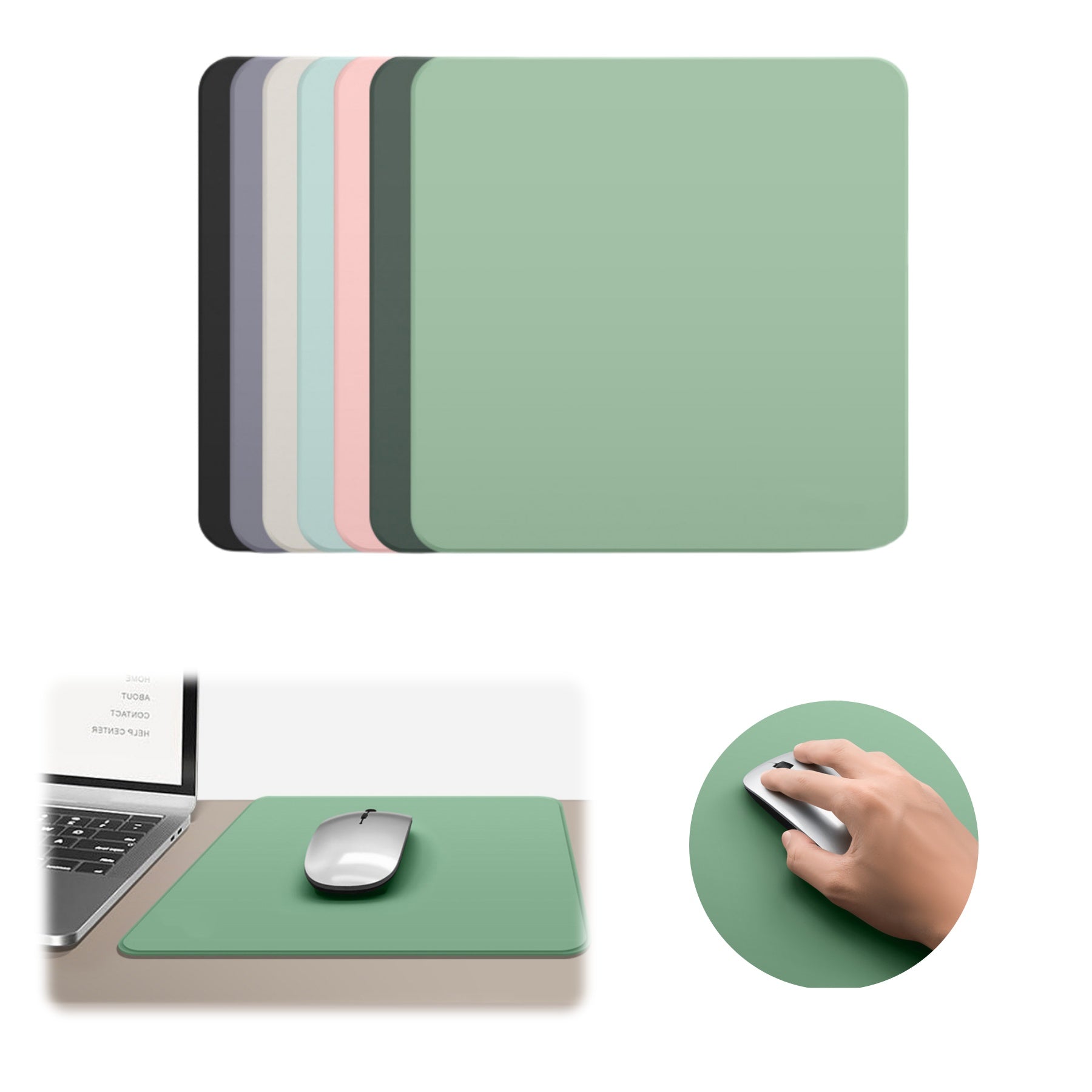 Liquid-textured Faux Leather Mouse Pad