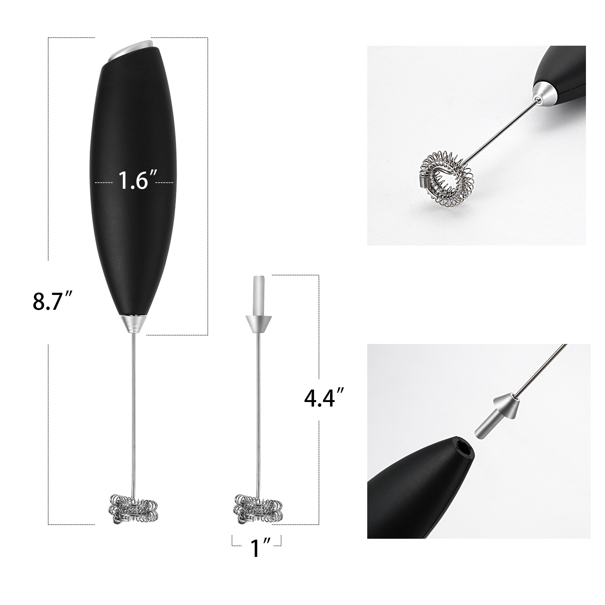 FoamMaster Electric Milk Frother/Fast Handheld Drink Mixer