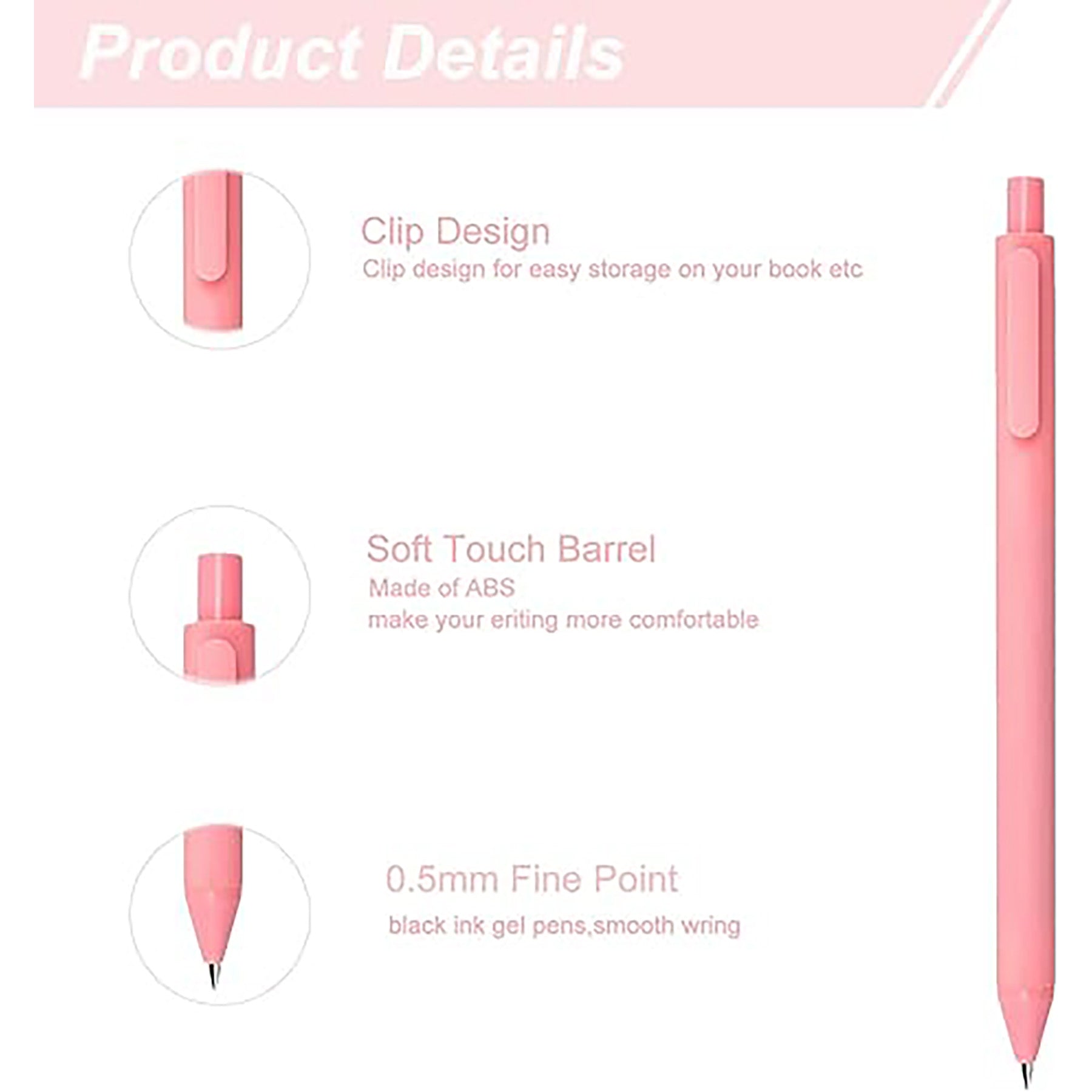 Retractable Gel Ink Pens Candy Color