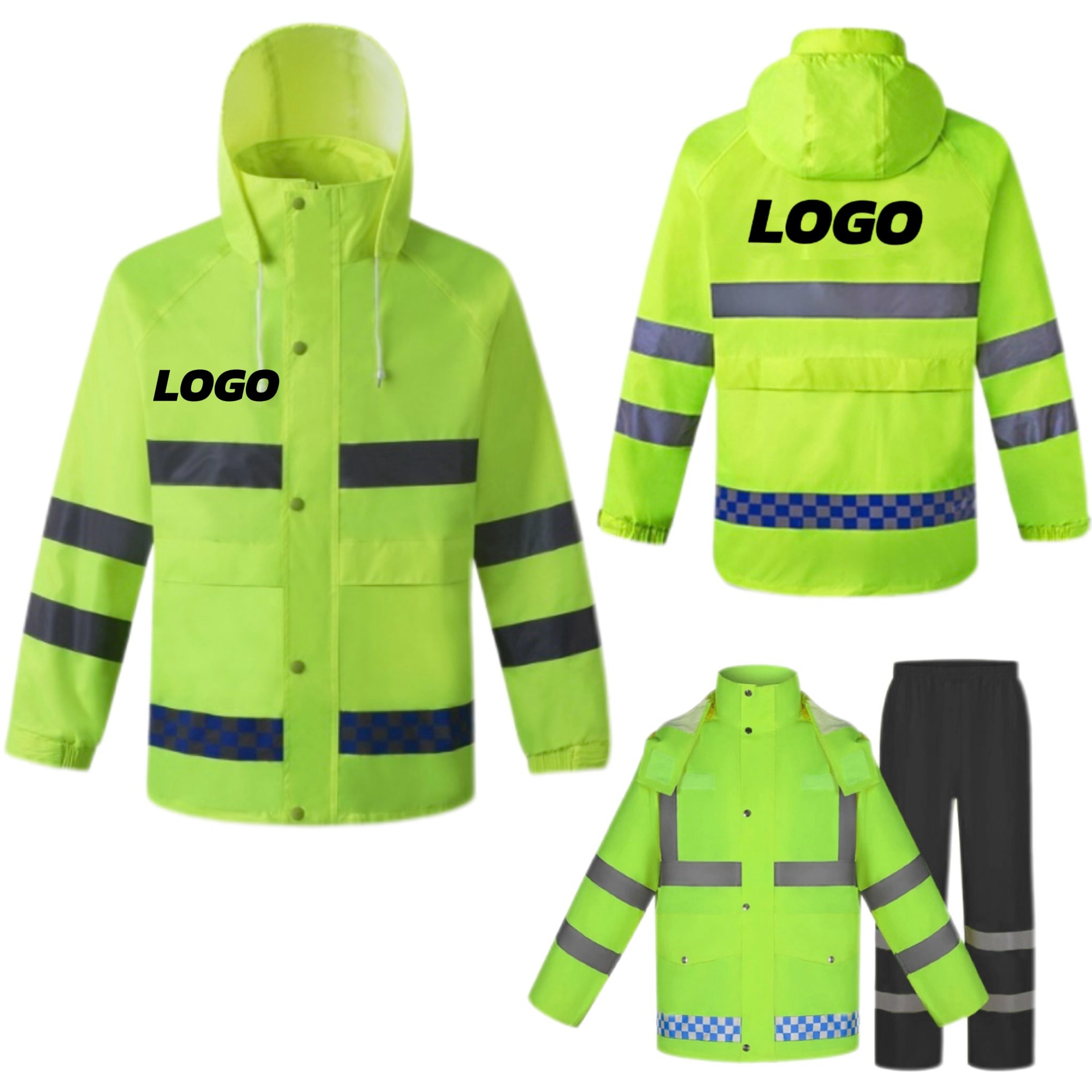 Reflective Raincoat Set