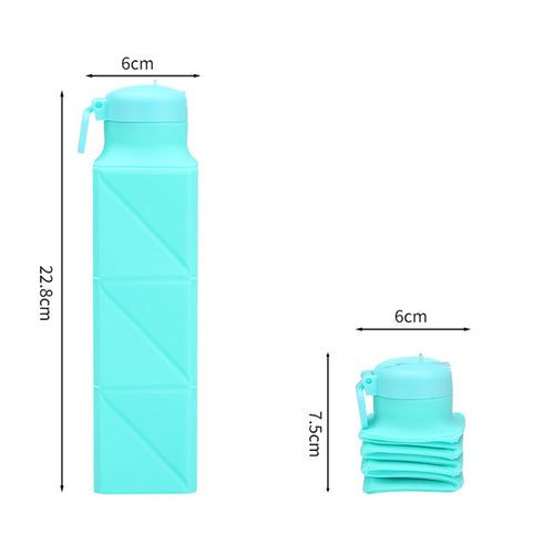 22Oz Outdoor Portable Silicone Folding Sports Bottle