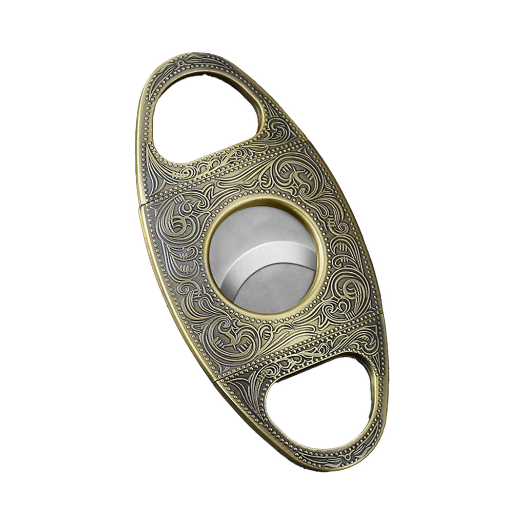 Cigar Cutter Set Embossed Metal Alloy Lighter