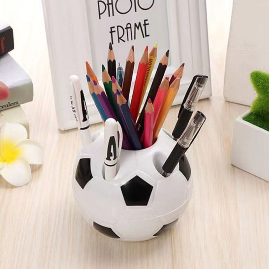 Soccer Pen Cup Plastic Organizer Multi Use Desk Bathroom