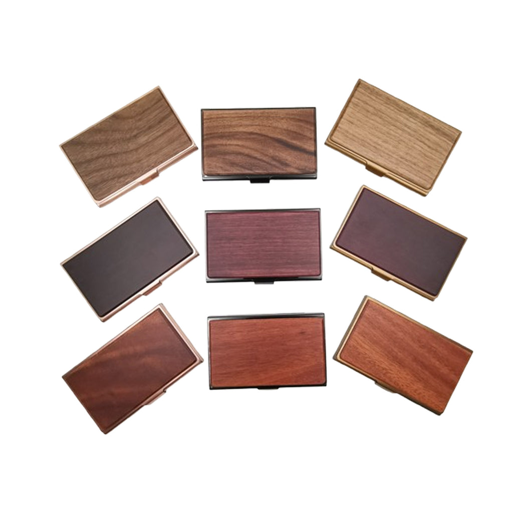 Wooden Top Business Card Holder