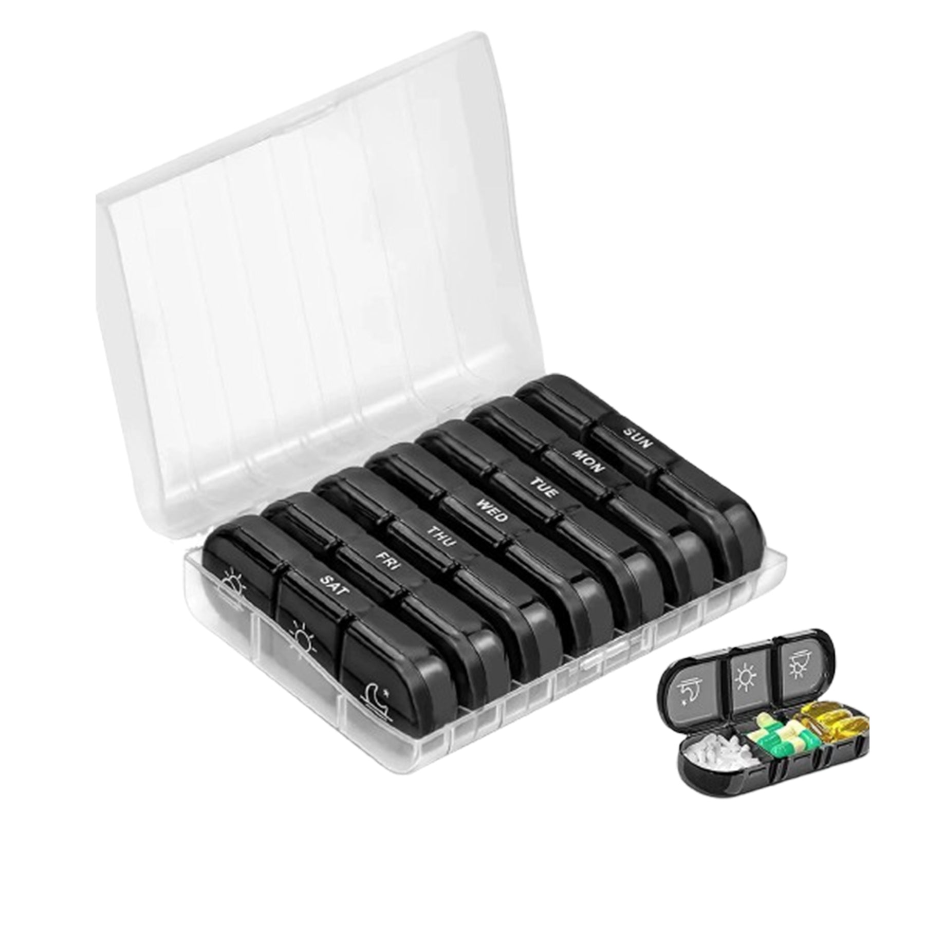 Weekly Pill Organizer Medicine Container