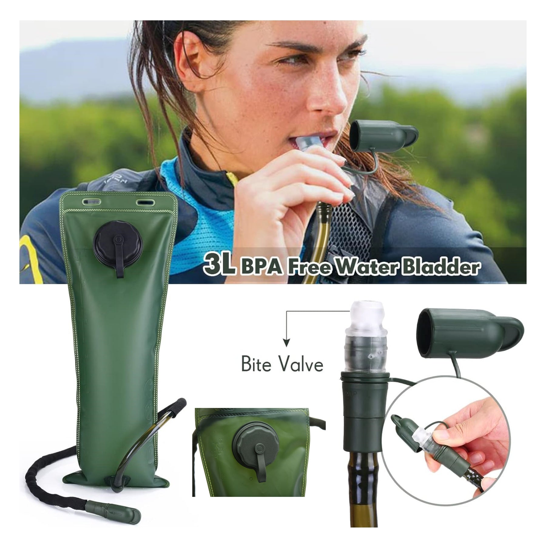 3 Liter Hydration Bladder Water Reservoir Bag