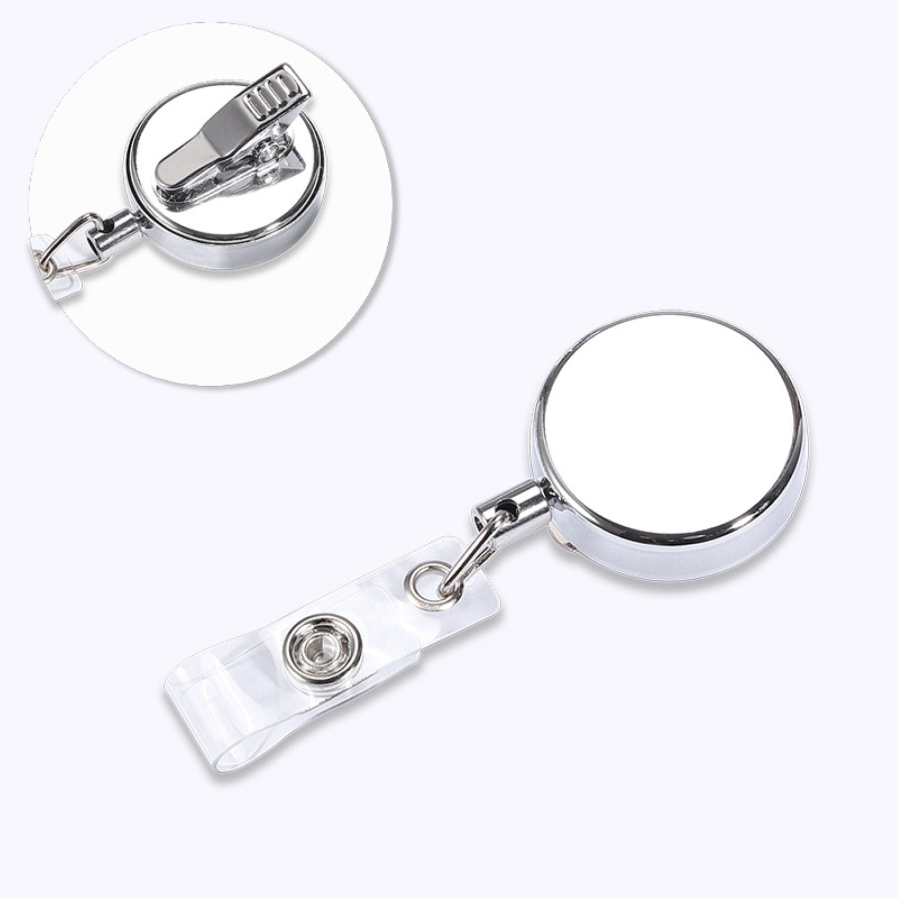 Metal Flat Retractable Badge Reel
