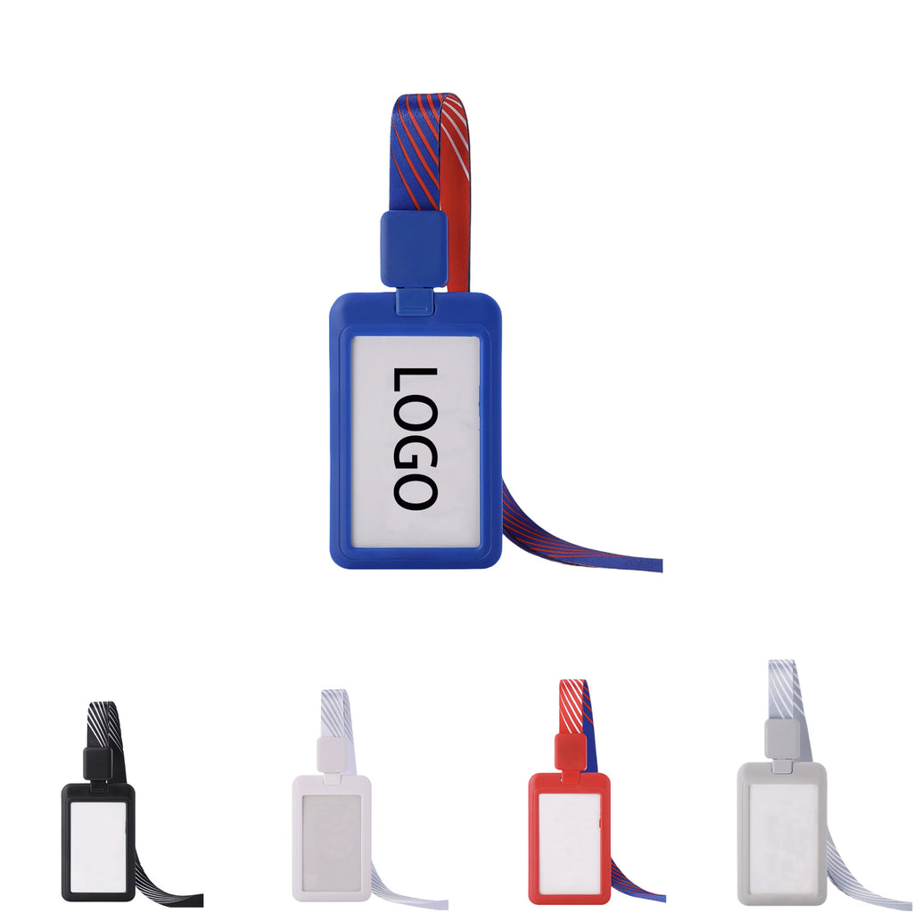Plastic ID Card / Badge Card Holder With Lanyards