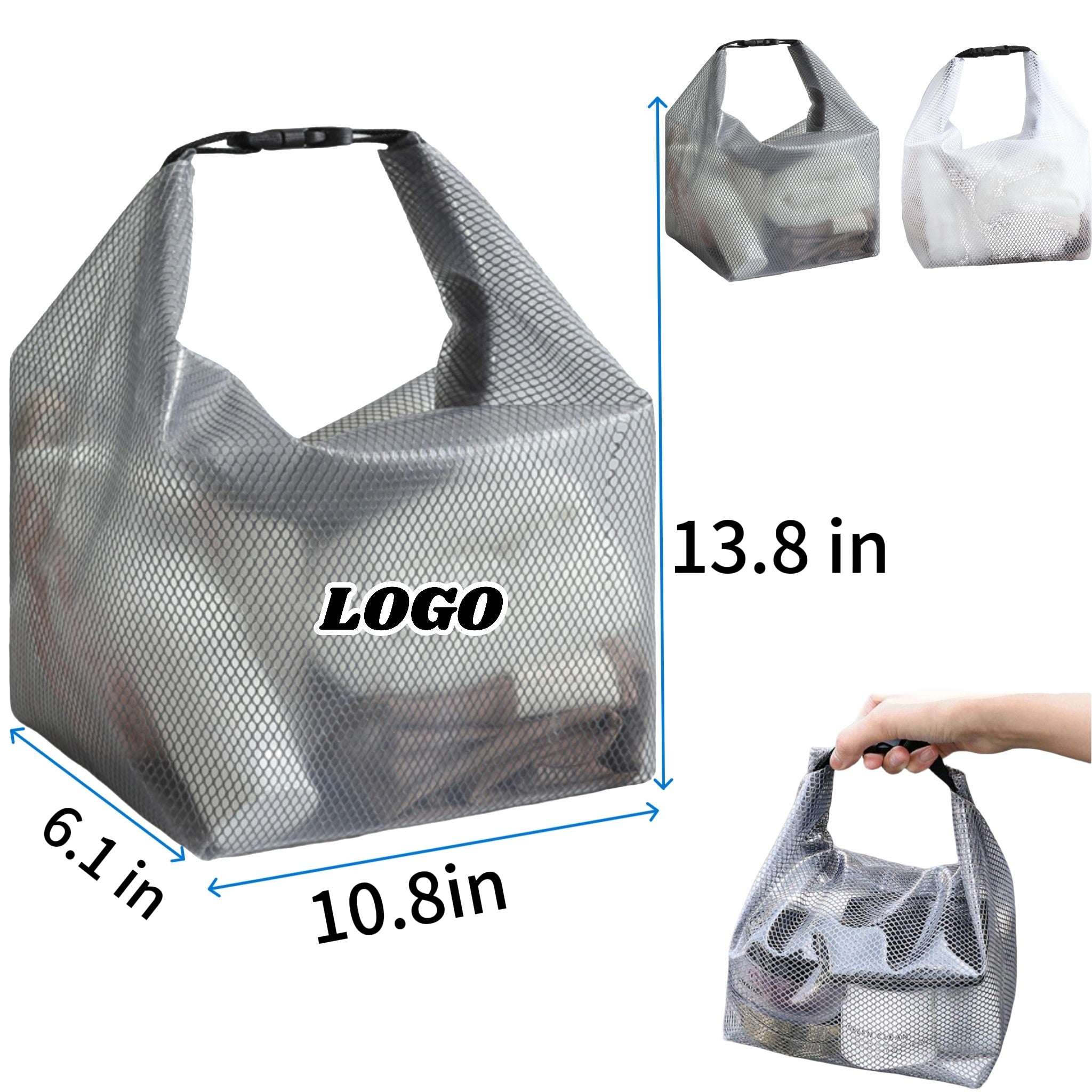 Waterproof Drawstring Pouch Large Capacity Travel Gym Swim