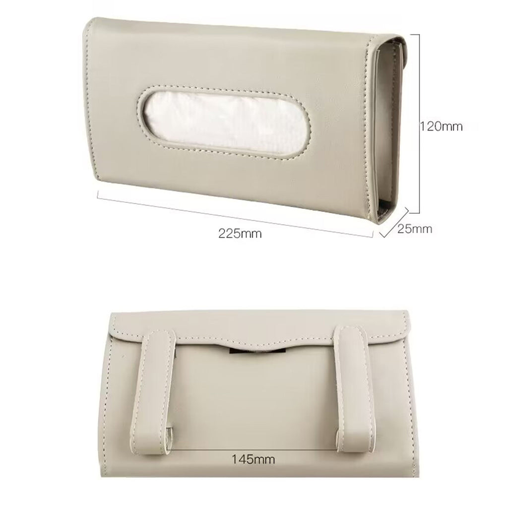 Pu Leather Backseat Car Tissue Case Holder