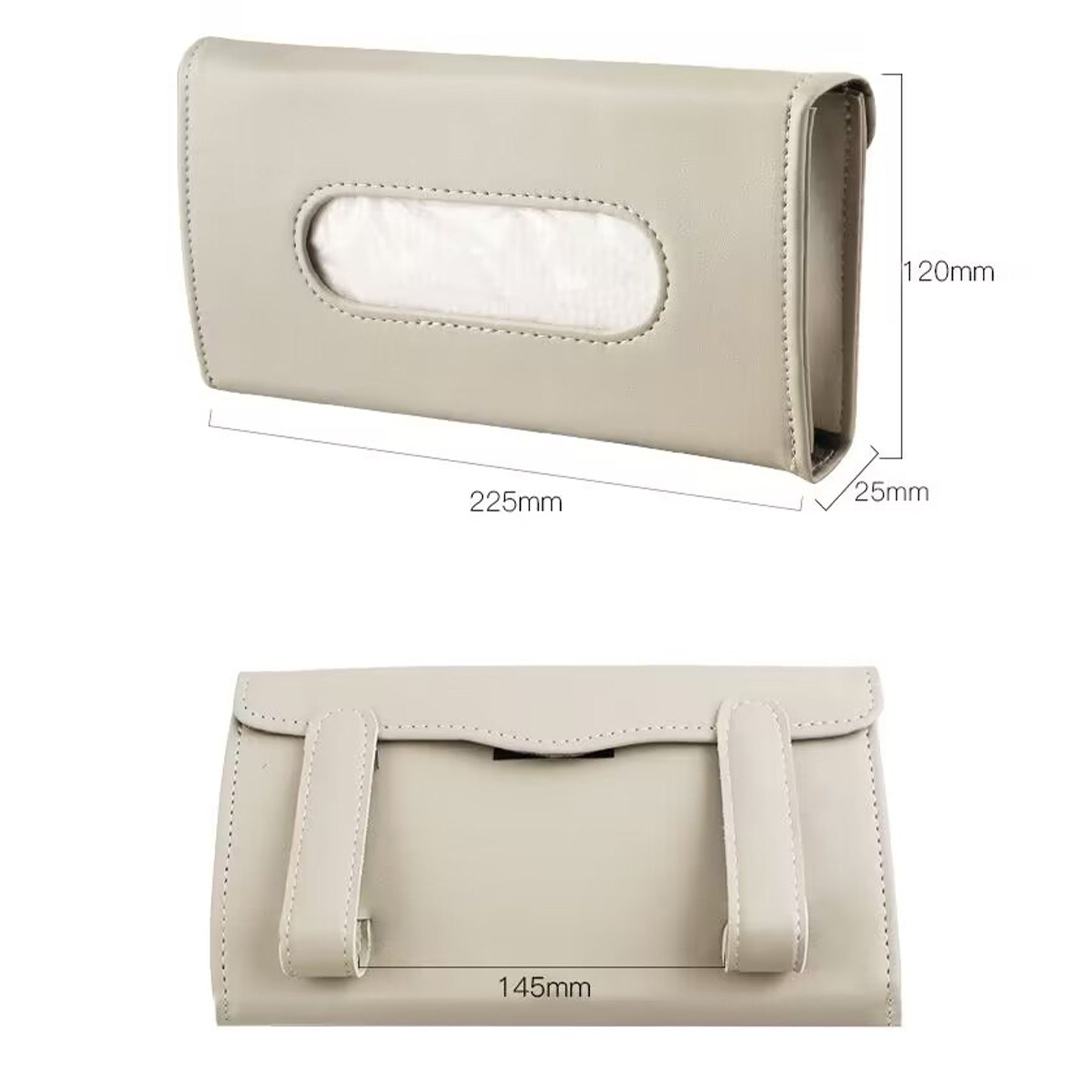 Pu Leather Backseat Car Tissue Case Holder