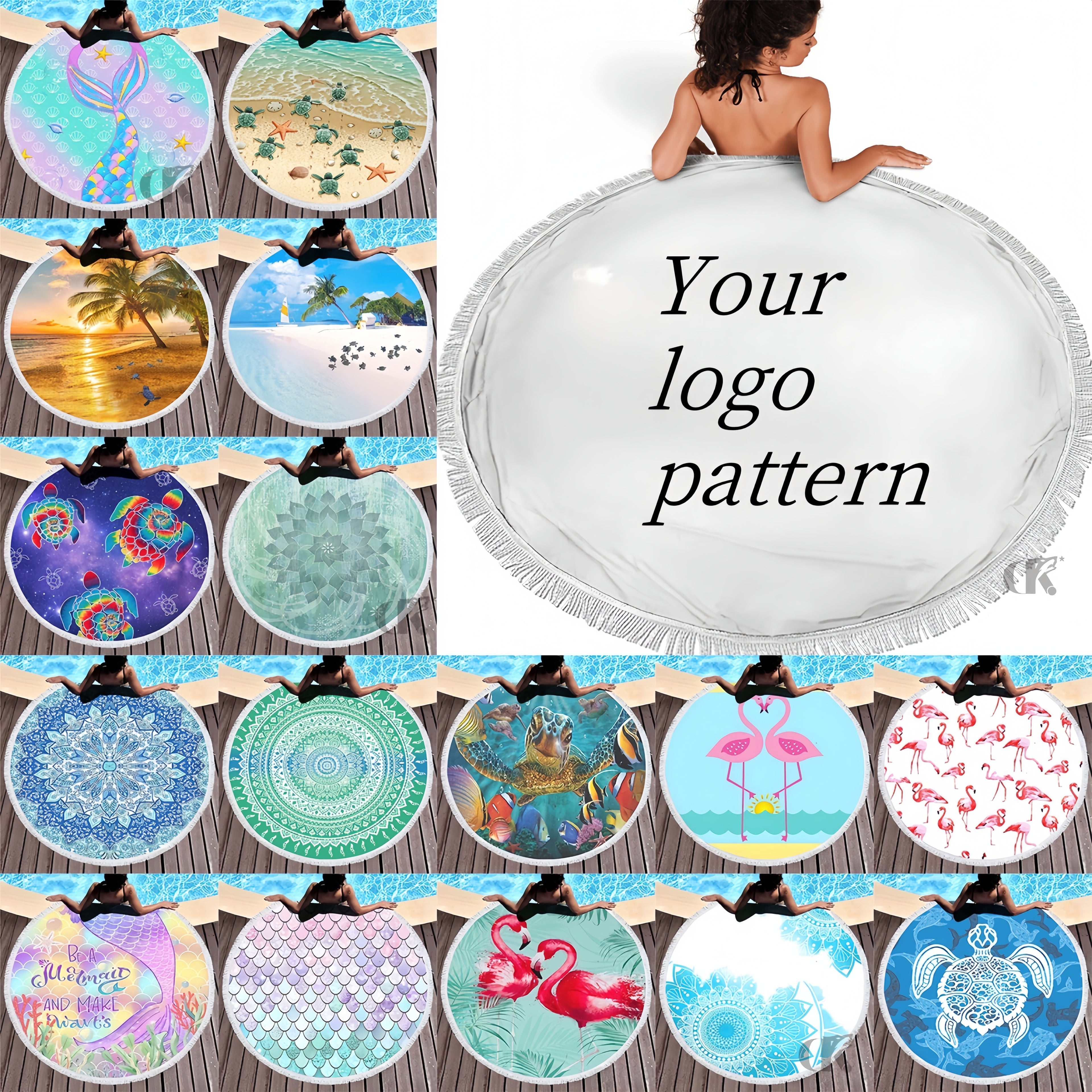 59.06Inch Round Customized Beach Towel
