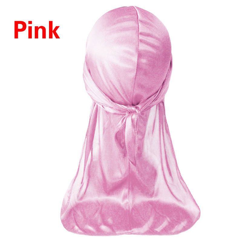 Imitation Silk Long Tail Turban Hat