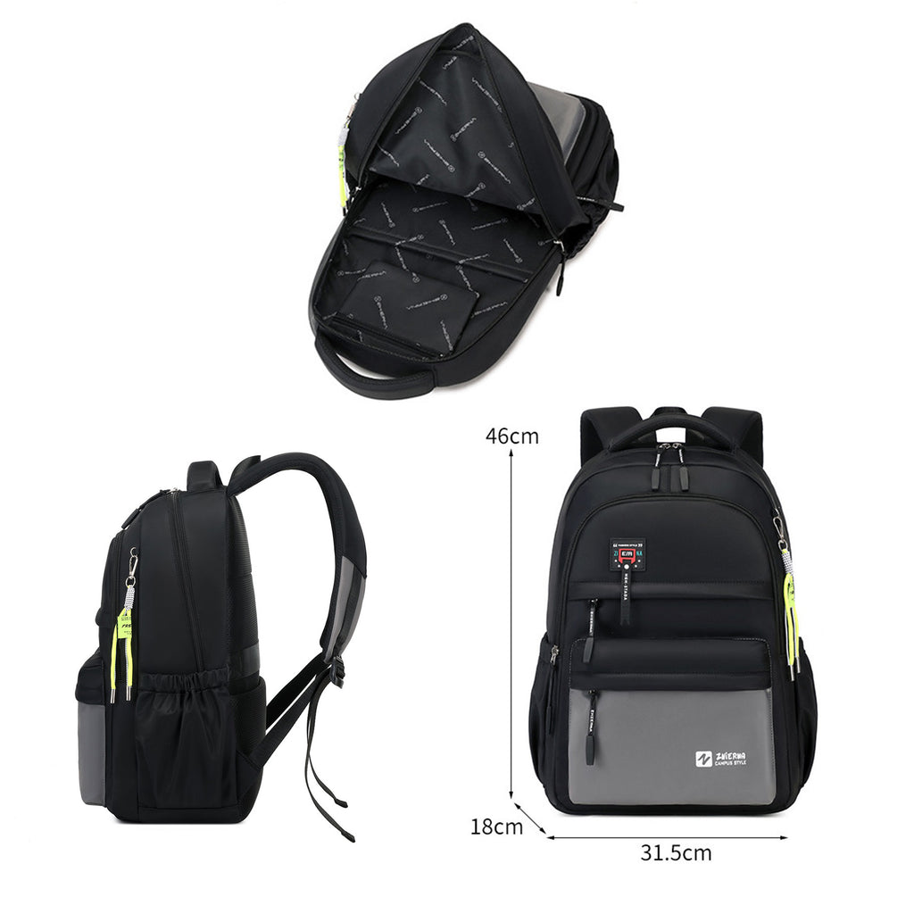 College Waterproof Backpack With Laptop Interlayer