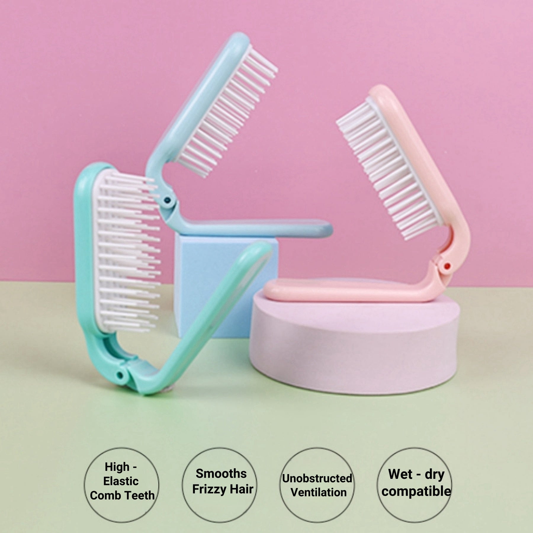 Portable Folding Comb With Soft Teeth