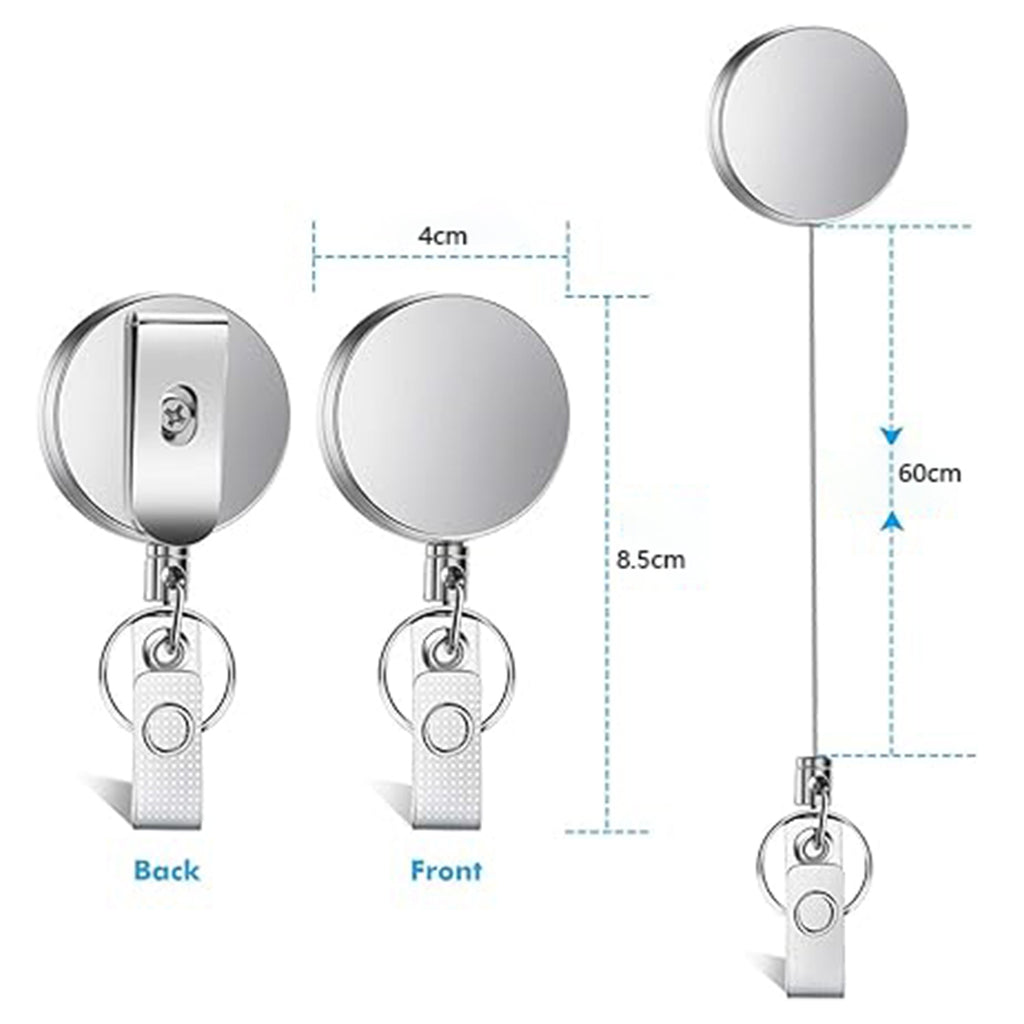Retractable Badge Holder with Carabiner Reel Clip