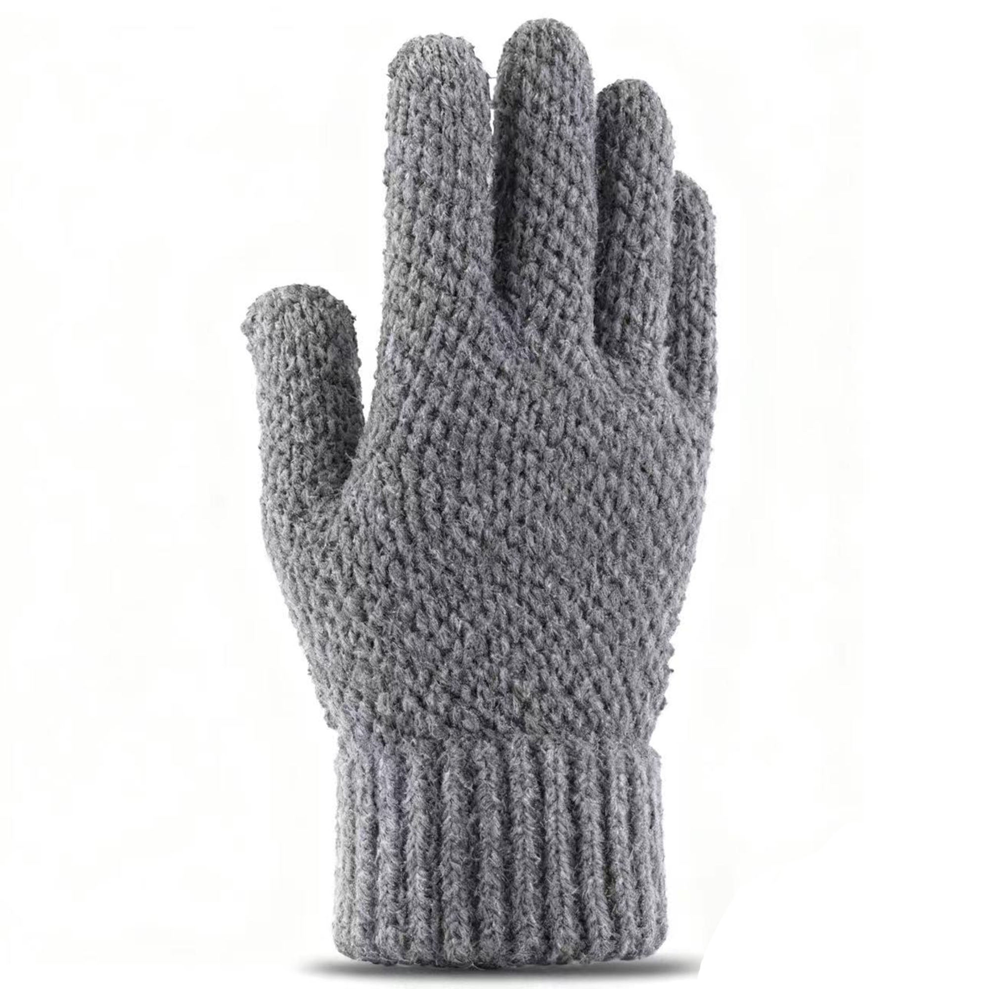 Acrylic Fleece Lined Knit Touchscreen Gloves