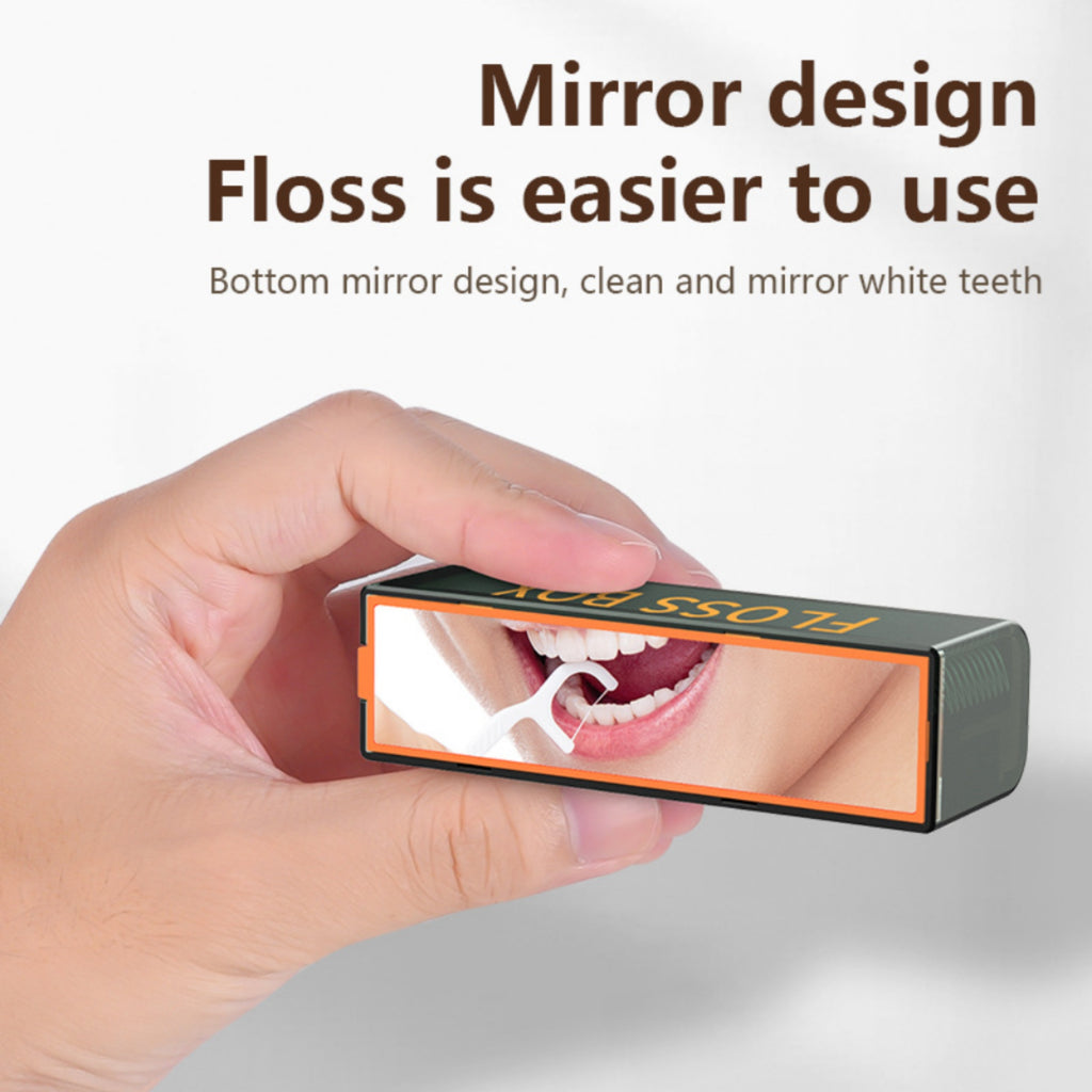 Auto Pop Up Floss Picks Dispenser Food Grade Abs Portable
