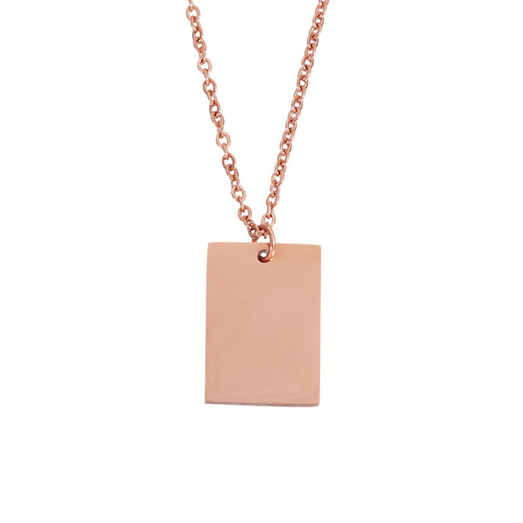 Stainless Steel Engraved Custom Necklace
