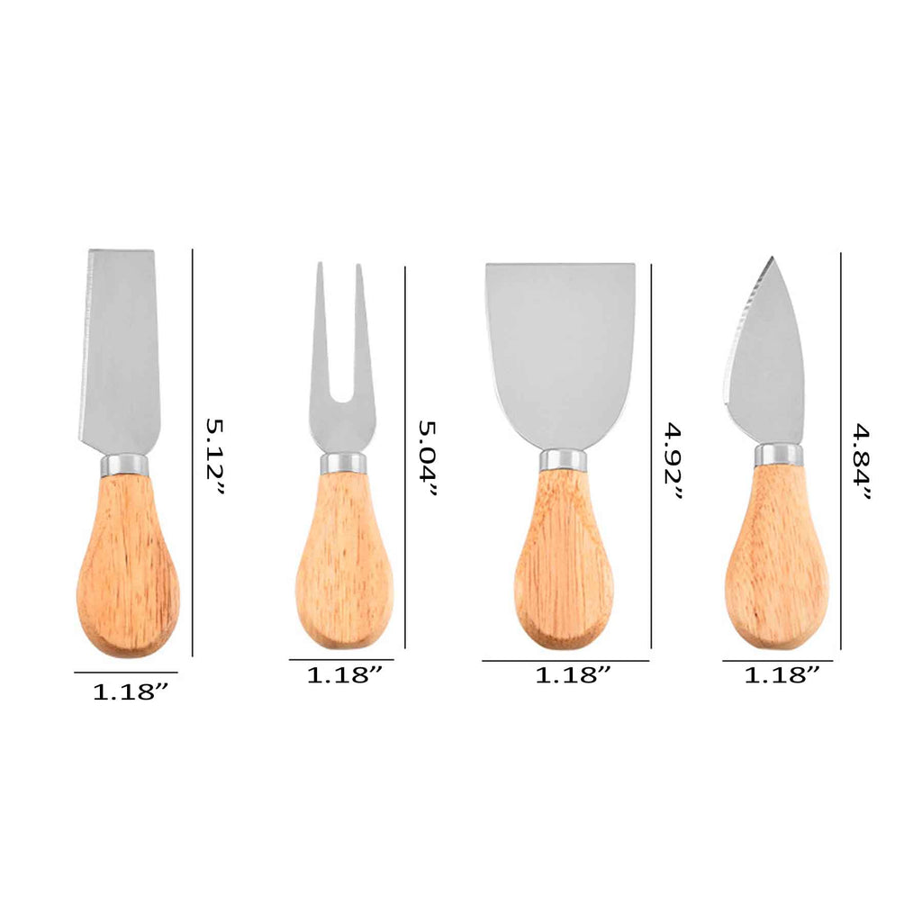 Mini Premium Stainless Steel Cheese Knife Set Of 4