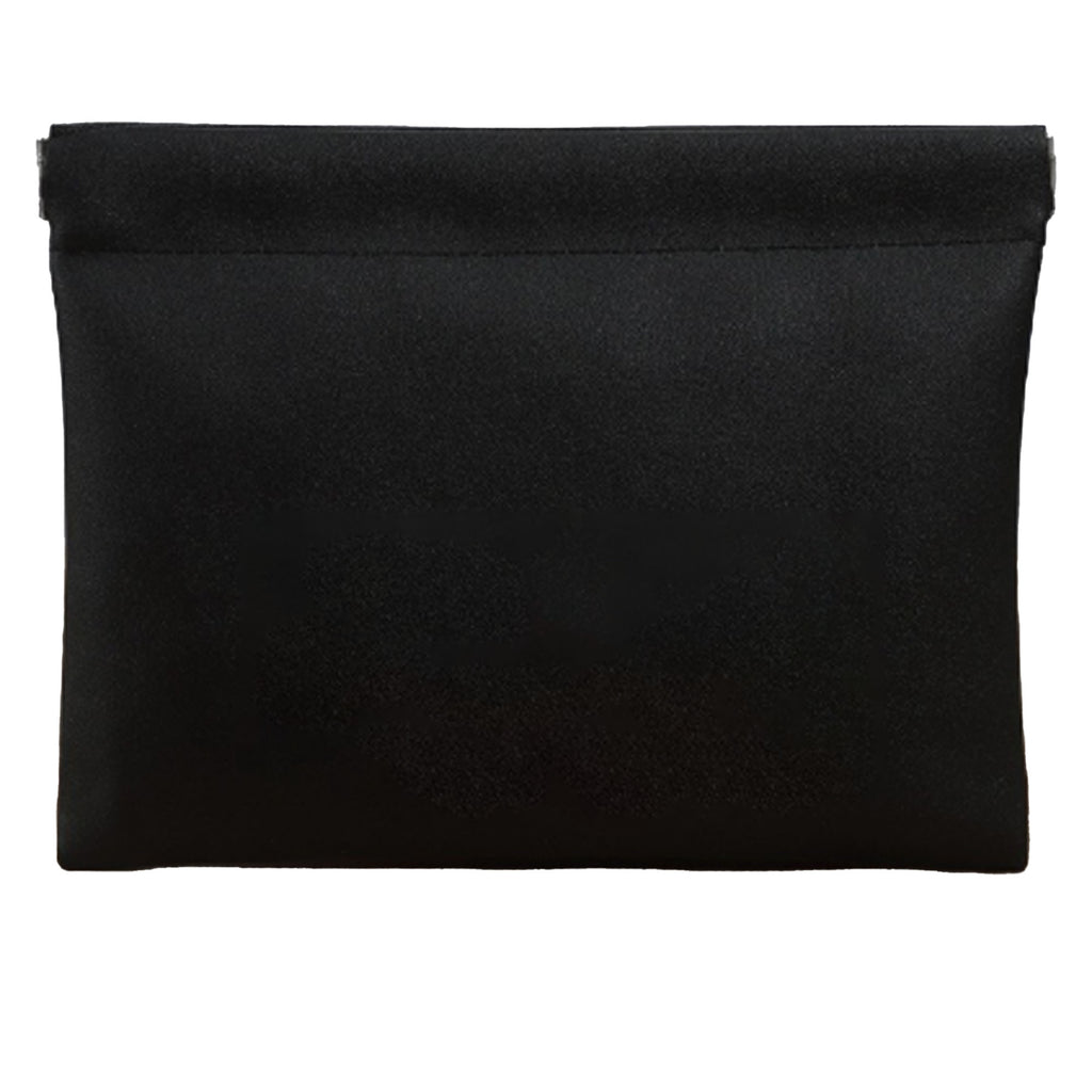 PU Leather Snap Storage Pouch Spring Closure Organizer Bag