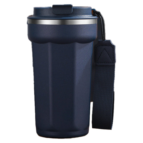 17 Oz. Stainless Steel Vacuum Coffee Cup With Sling