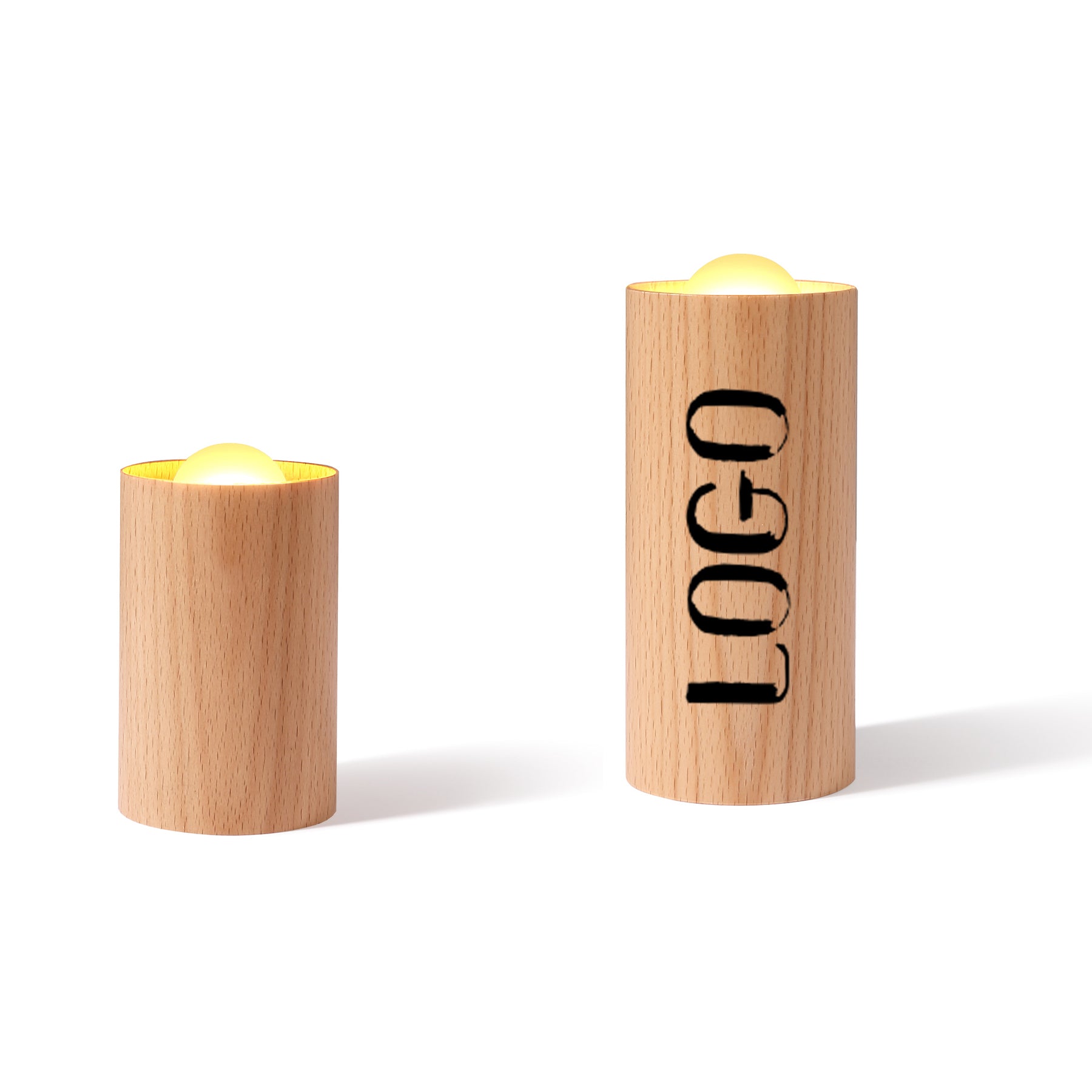 Wooden Airflow Controlled Candle Led Light Lamp