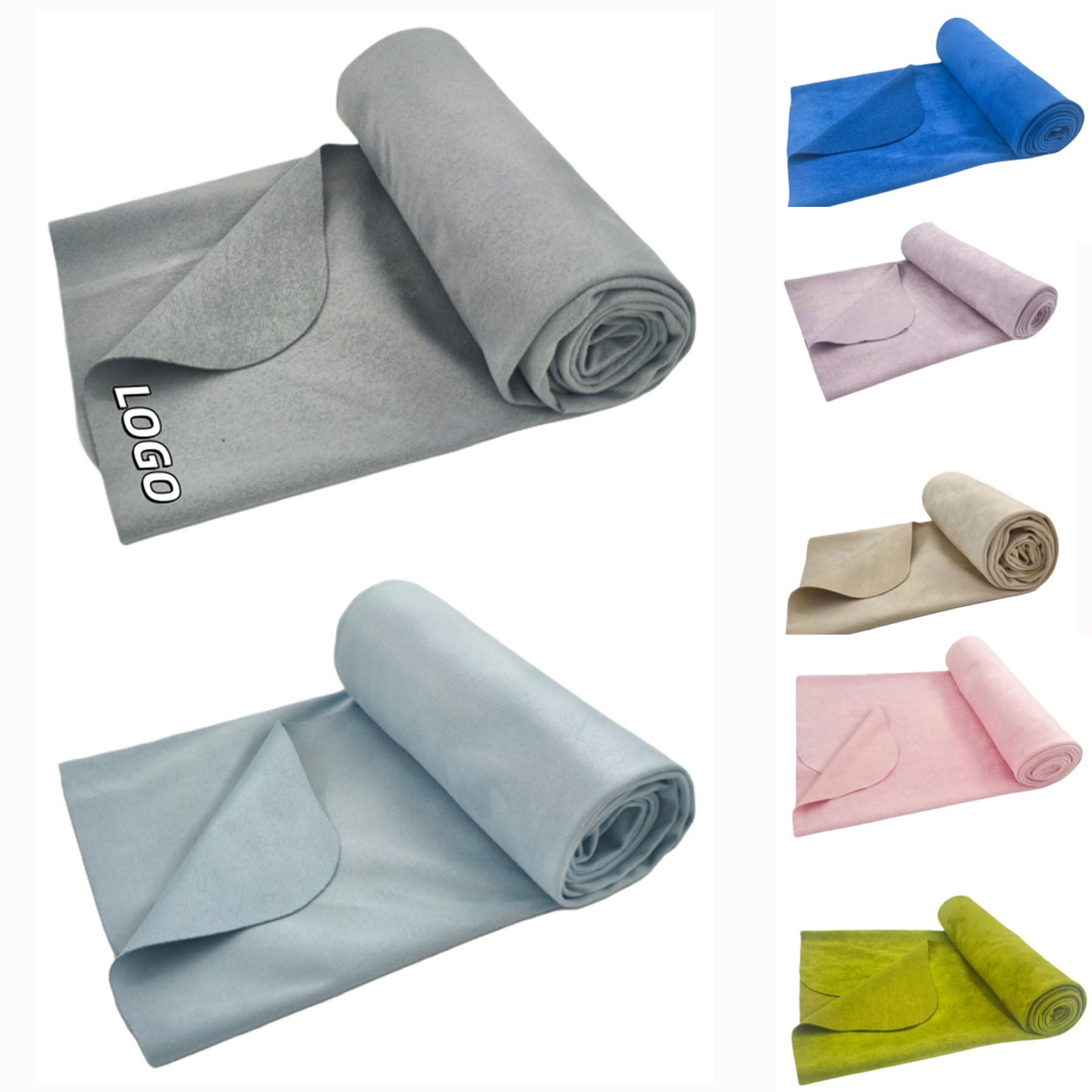 Double Sided Plush Yoga Towel