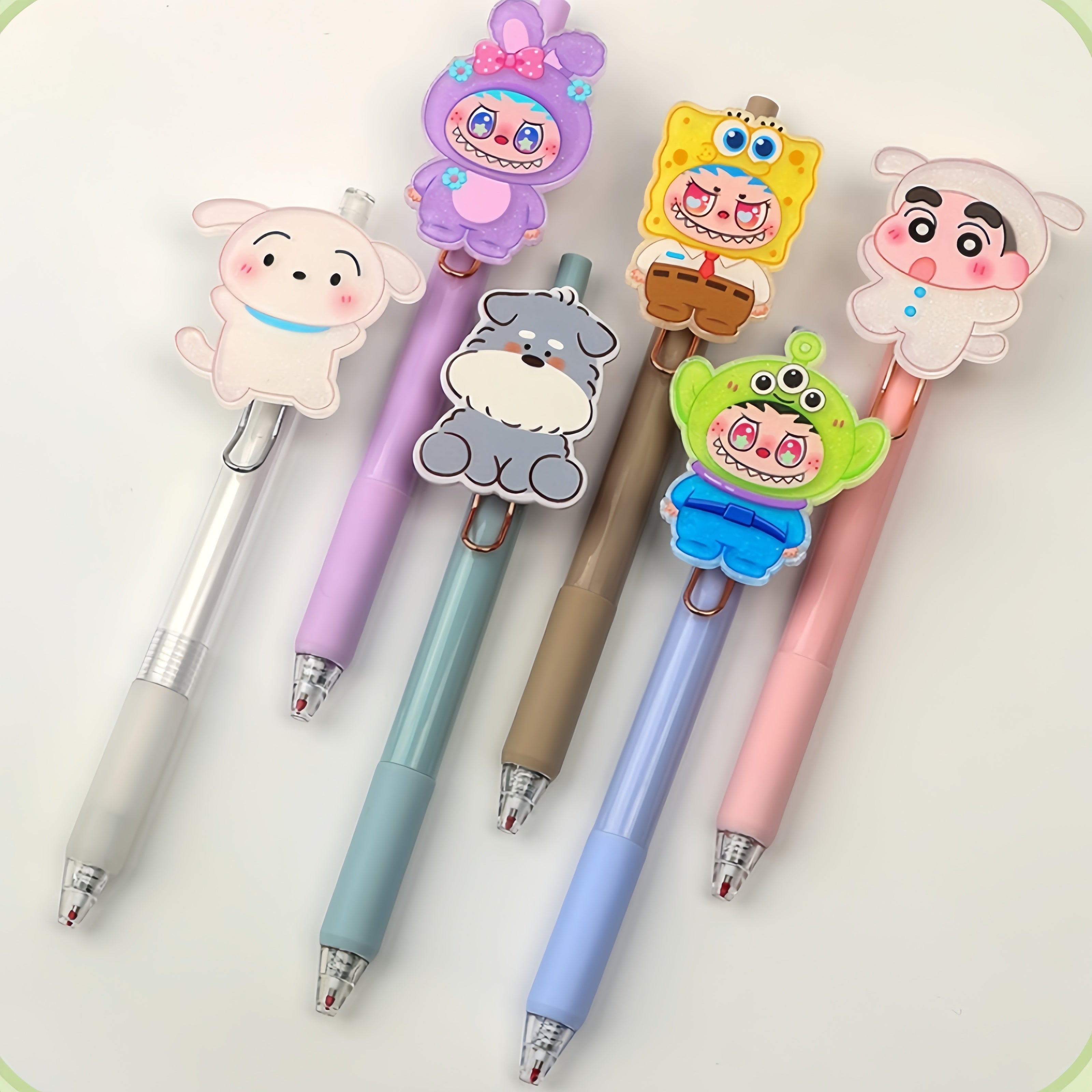 Retractable Ballpoint Pen Acrylic Plate Clip Pen