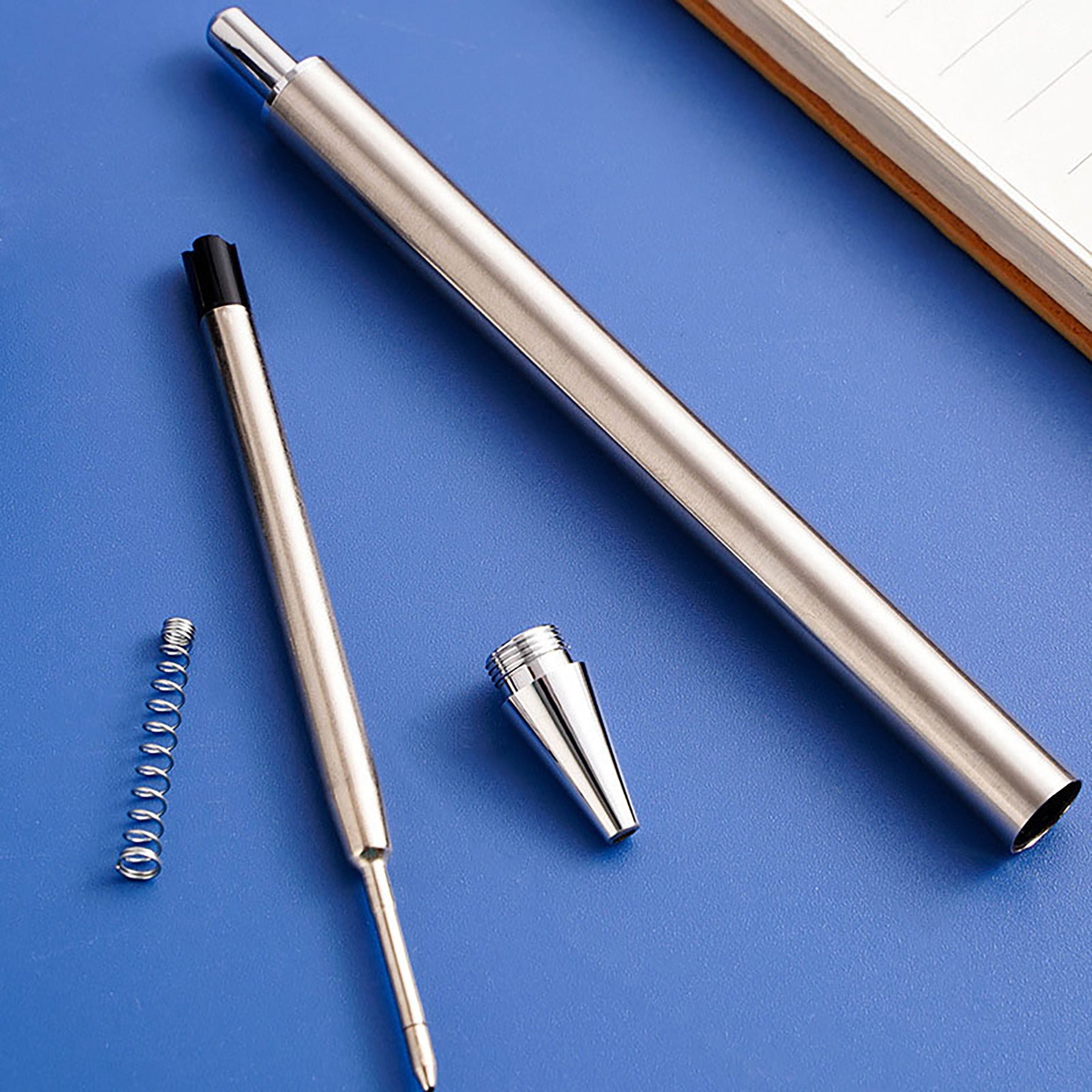 Retractable Stainless Steel Ballpoint Pen