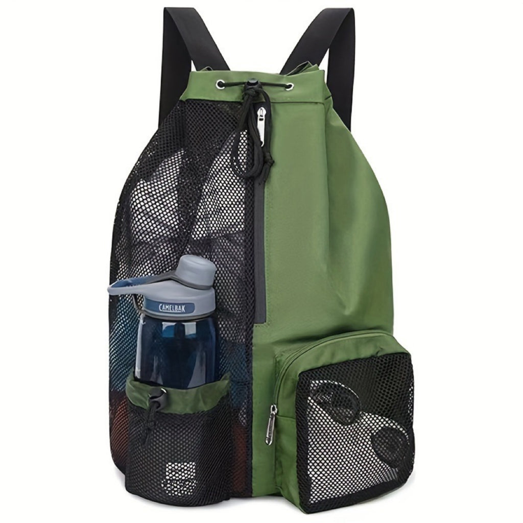 Mesh drawstring backpack