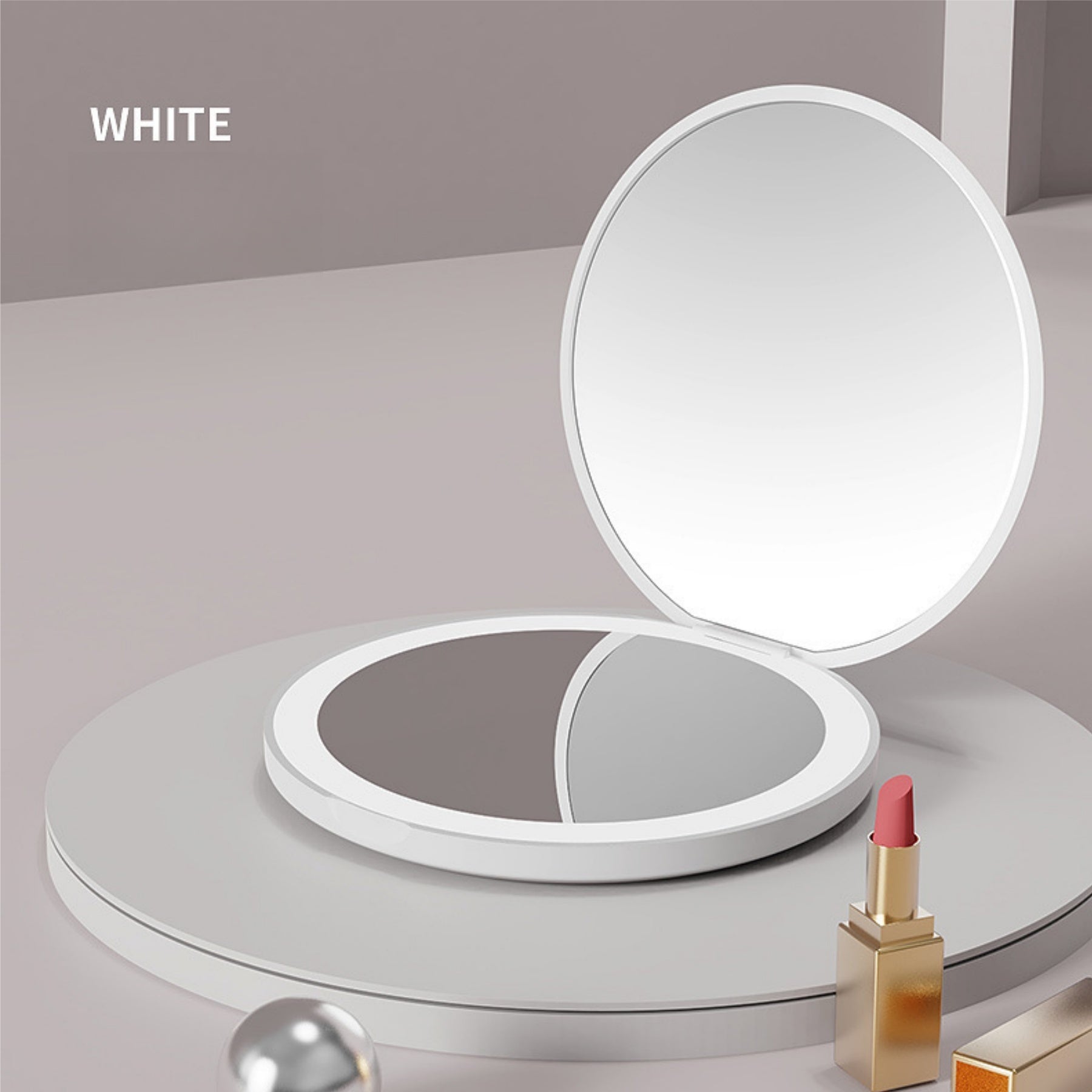 Mini Flip-top LED Makeup Mirror