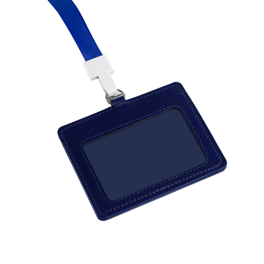 Horizontal Dual Side PU Leather Card Holder