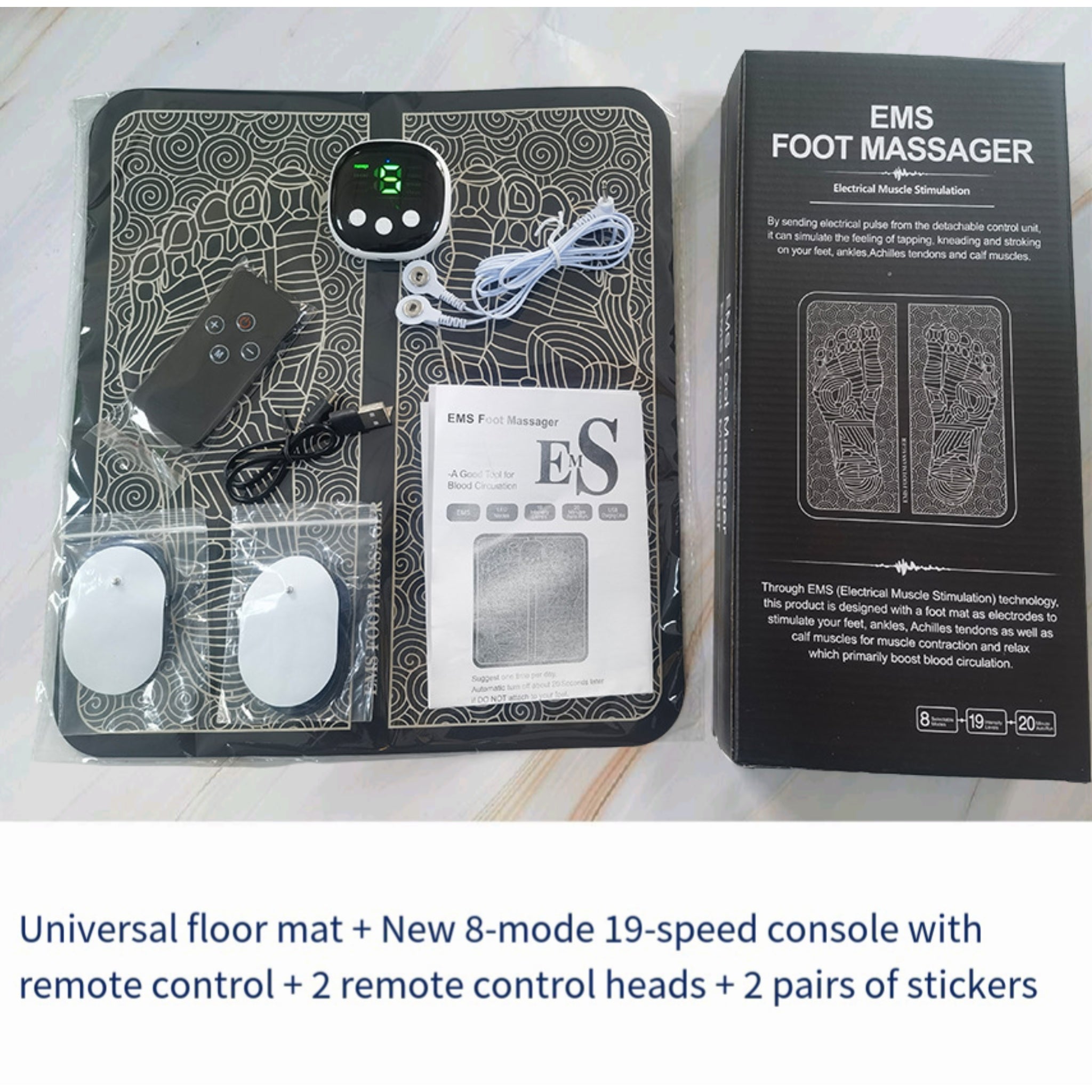 Home EMS Foot Massager Shiatsu Heel Pain Muscle Relax