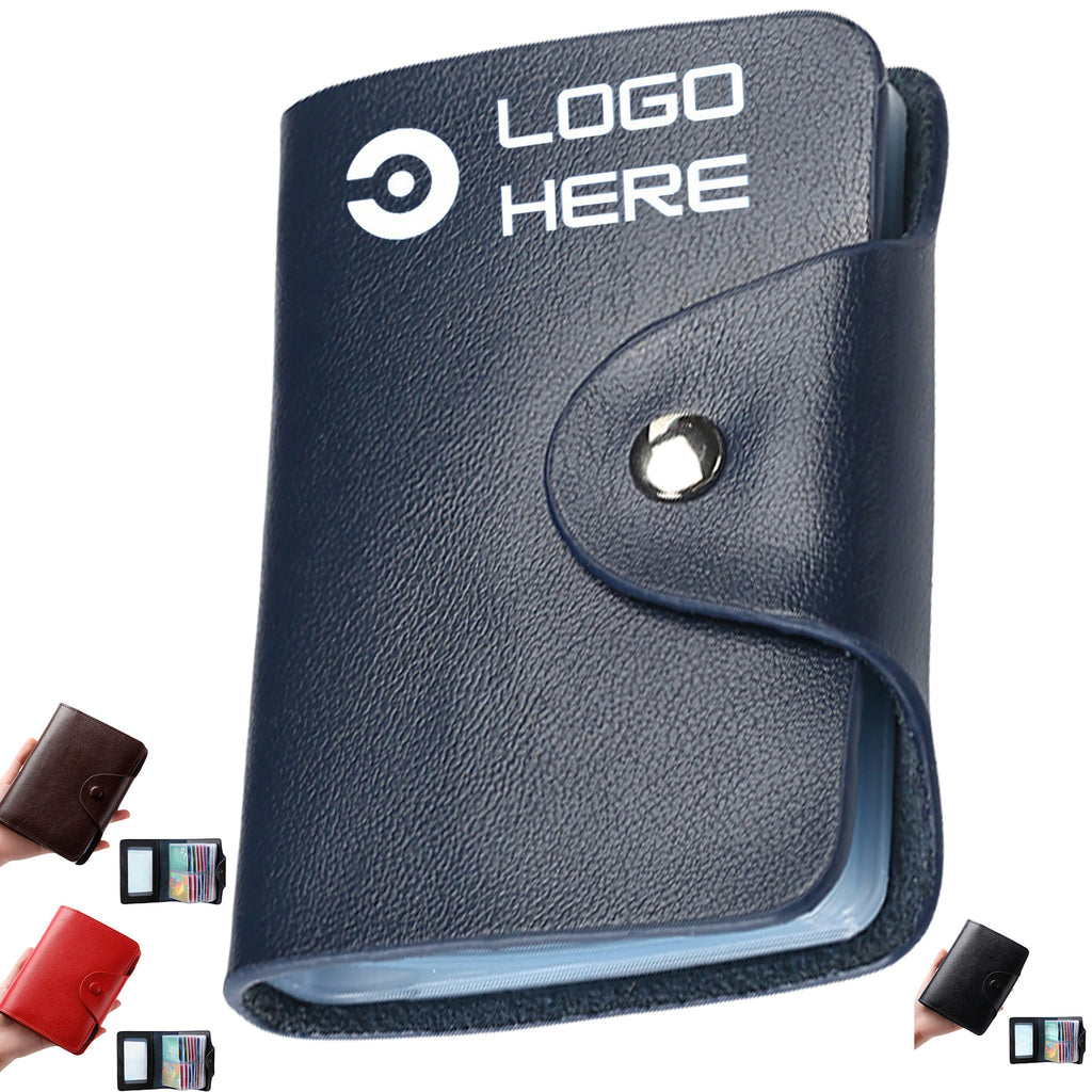 Genuine Leather Card Holder With 20 Slots