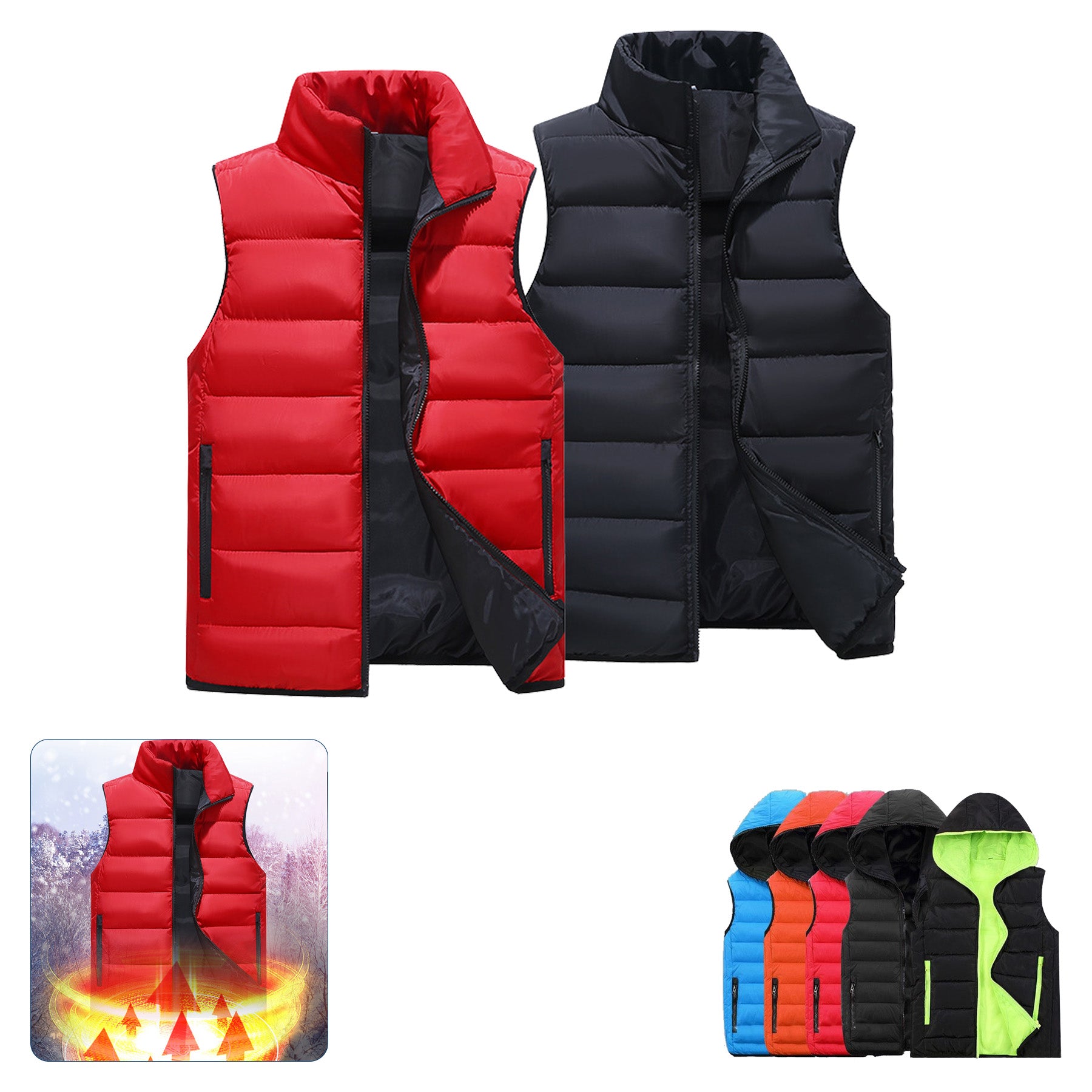 Packable Insulated Puffer Down Vest