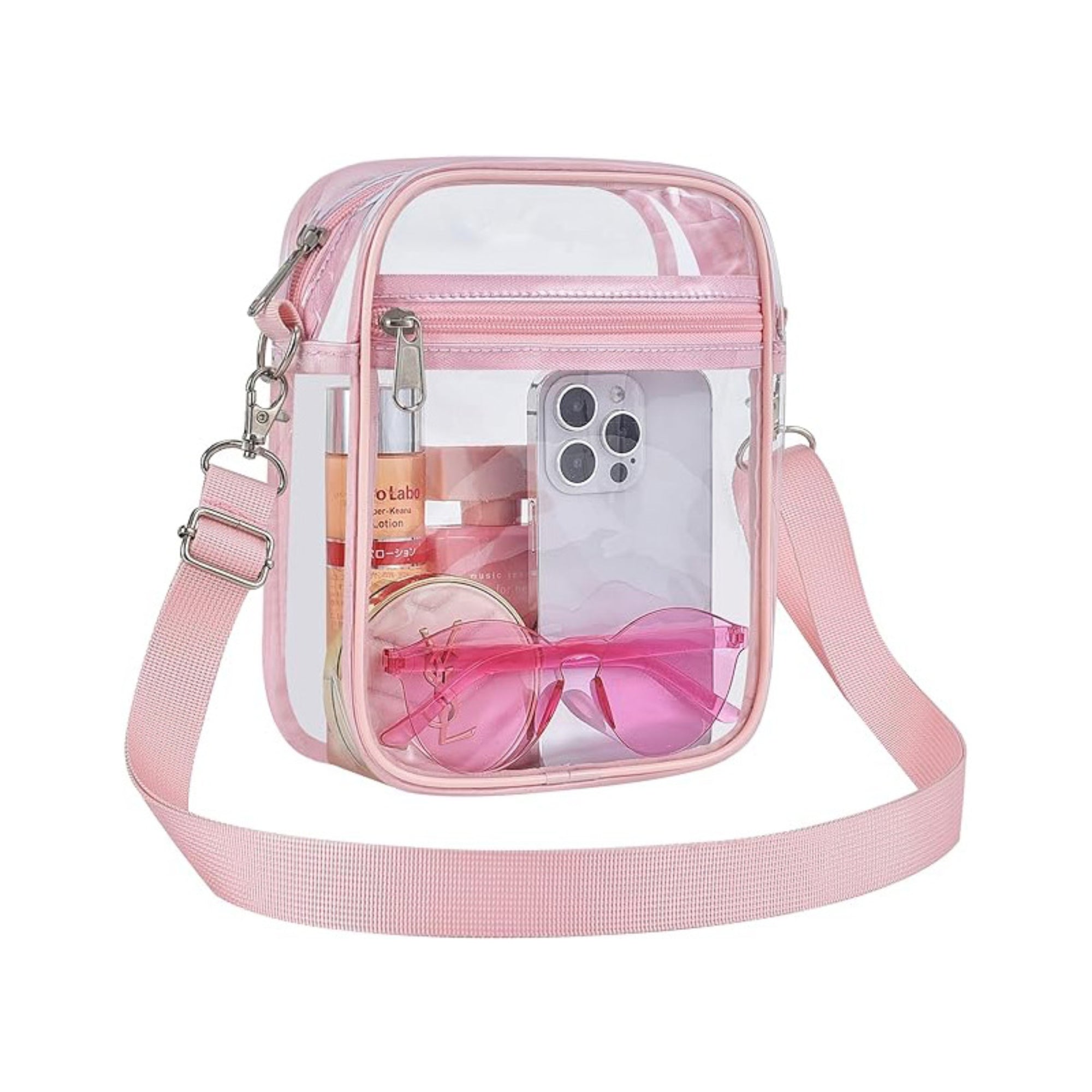 Transparent PVC Waterproof Crossbody Bag