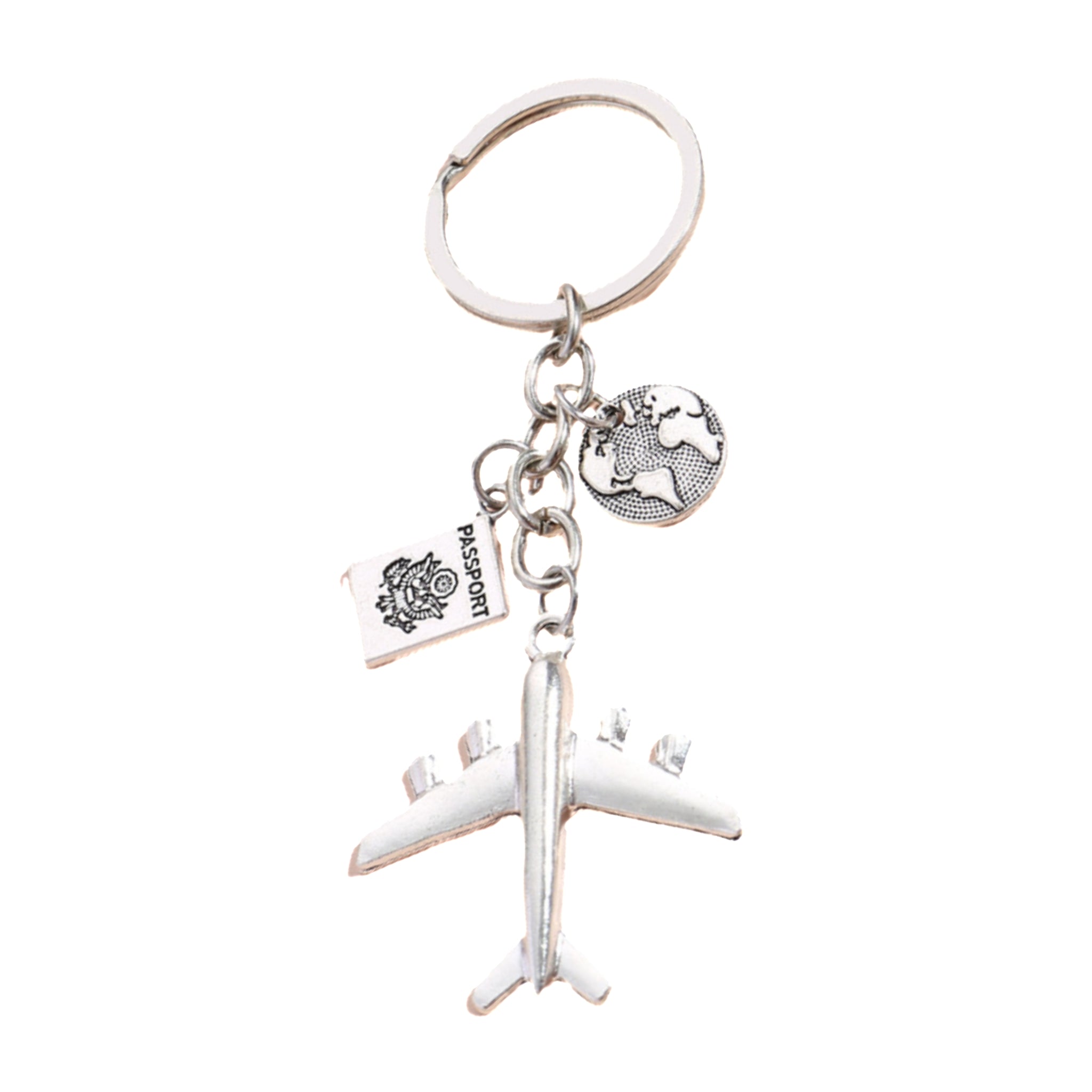 Airplane Travel - themed Keychain Pendant