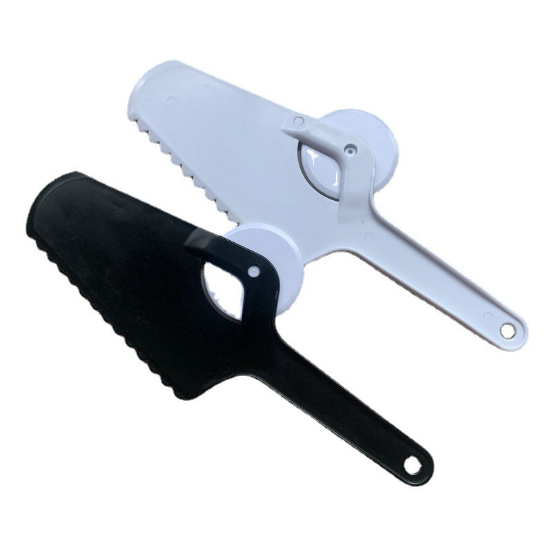 Custom LOGO Pizza Cutter Safety Slicer Cheap Kitchenware Plastic Blade Handheld Pizza Slicer