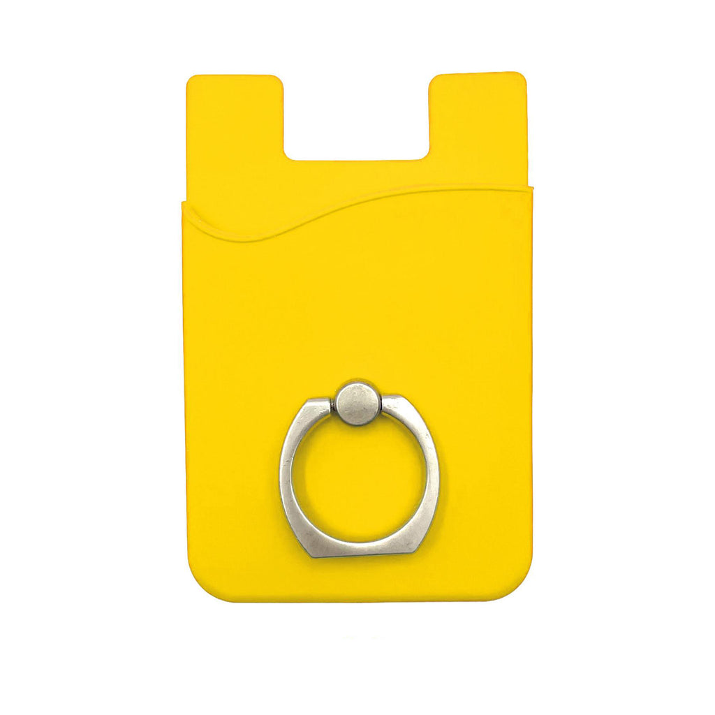 Silicone Card Holder With Metal Ring Phone Stand