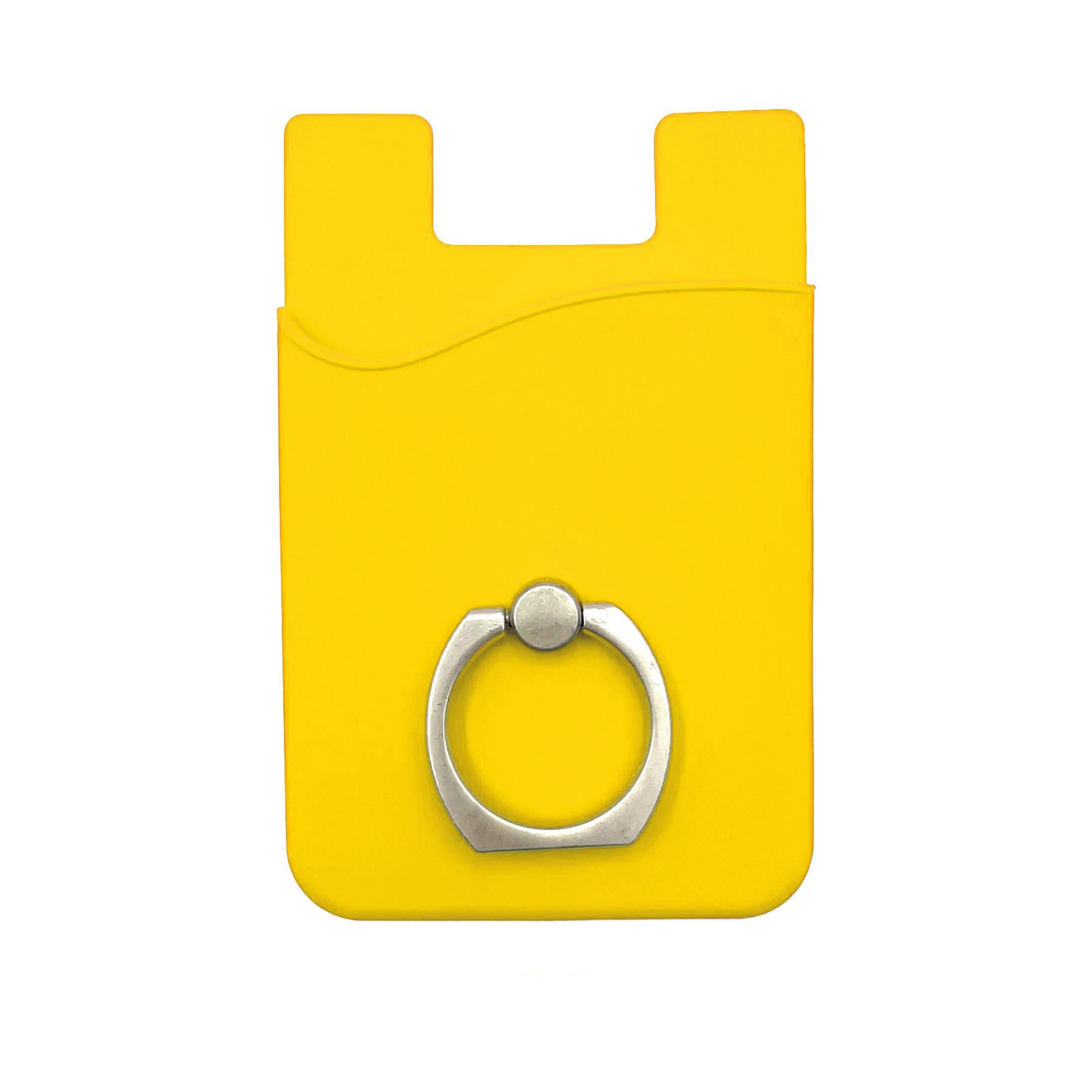 Silicone Card Holder With Metal Ring Phone Stand