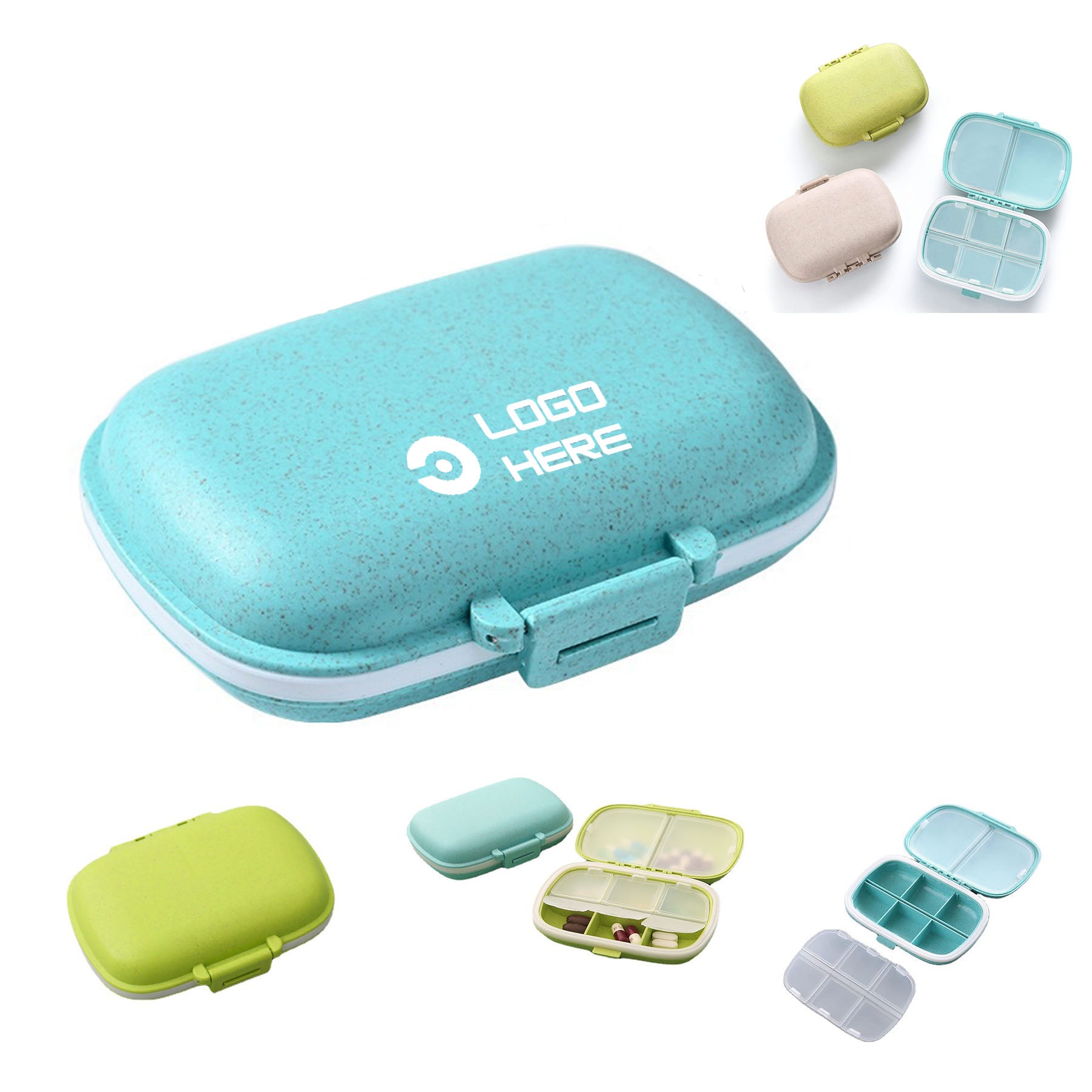 Compartments Portable Pill Case