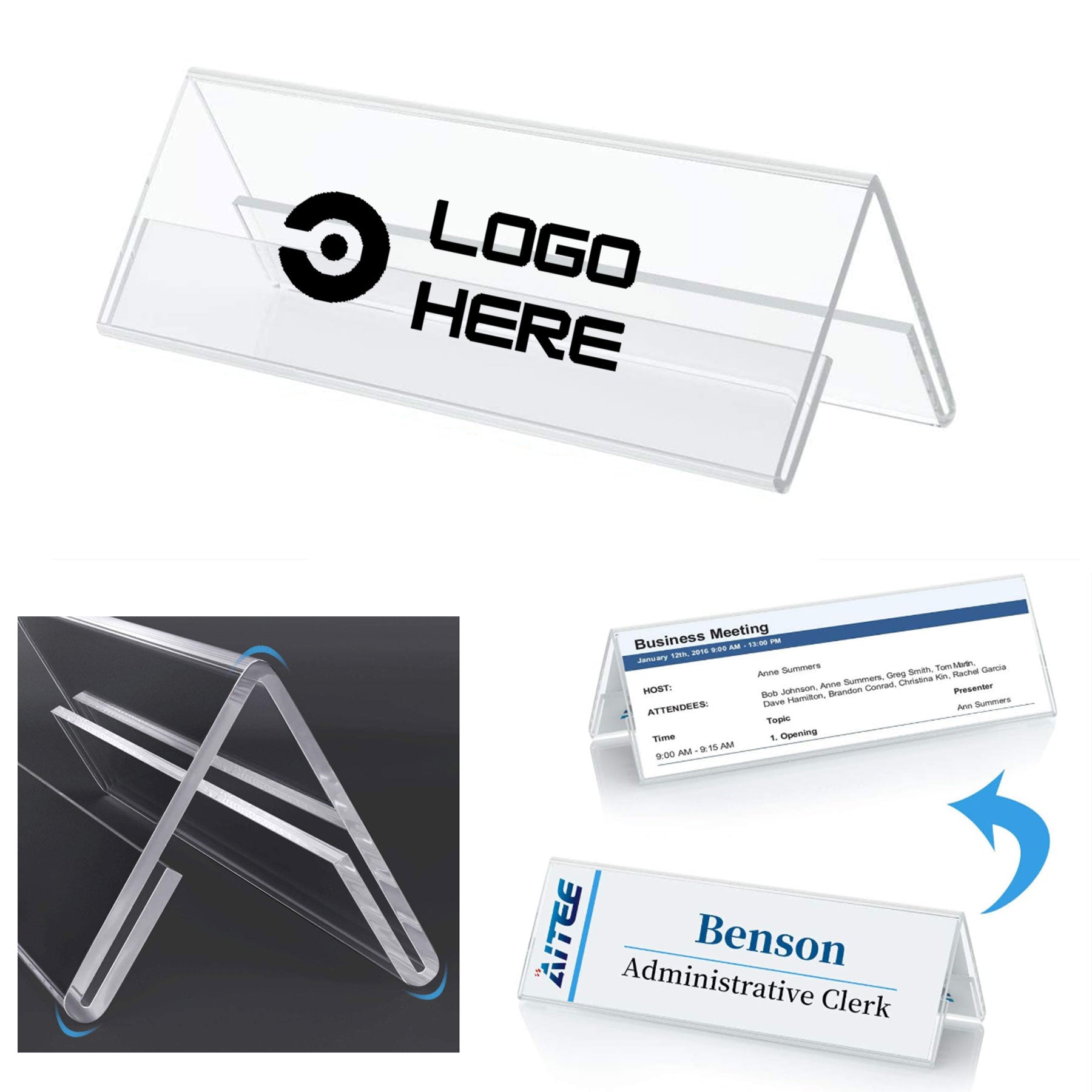 Clear Acrylic Nameplate