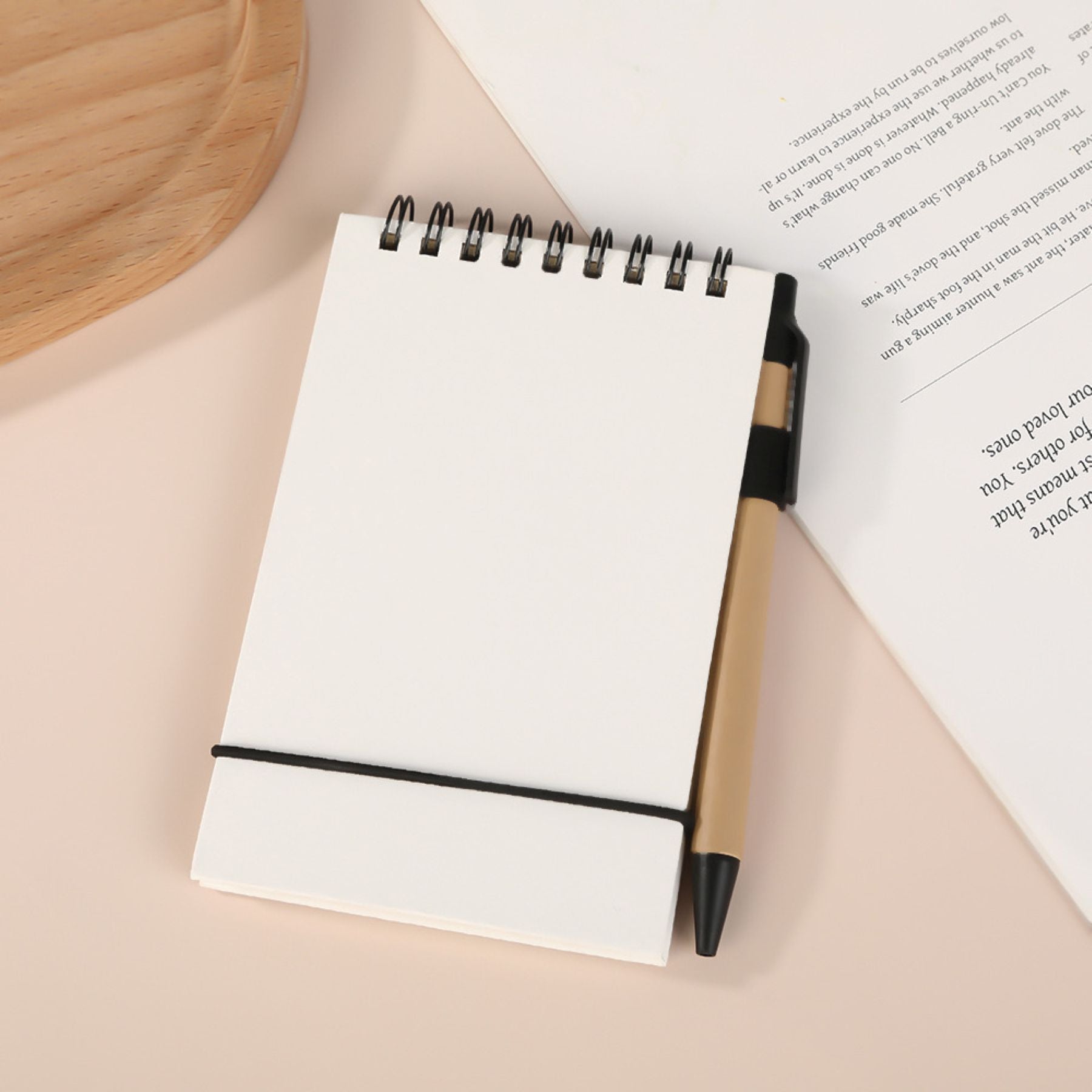 Solid-color Pocket Notepad (Including One Pen)