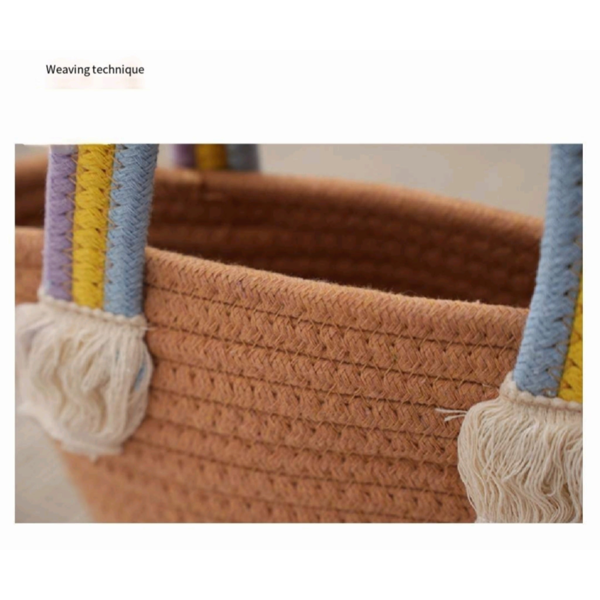 Pastel Rainbow Macrame Bag Handmade Cotton Bridal Favor