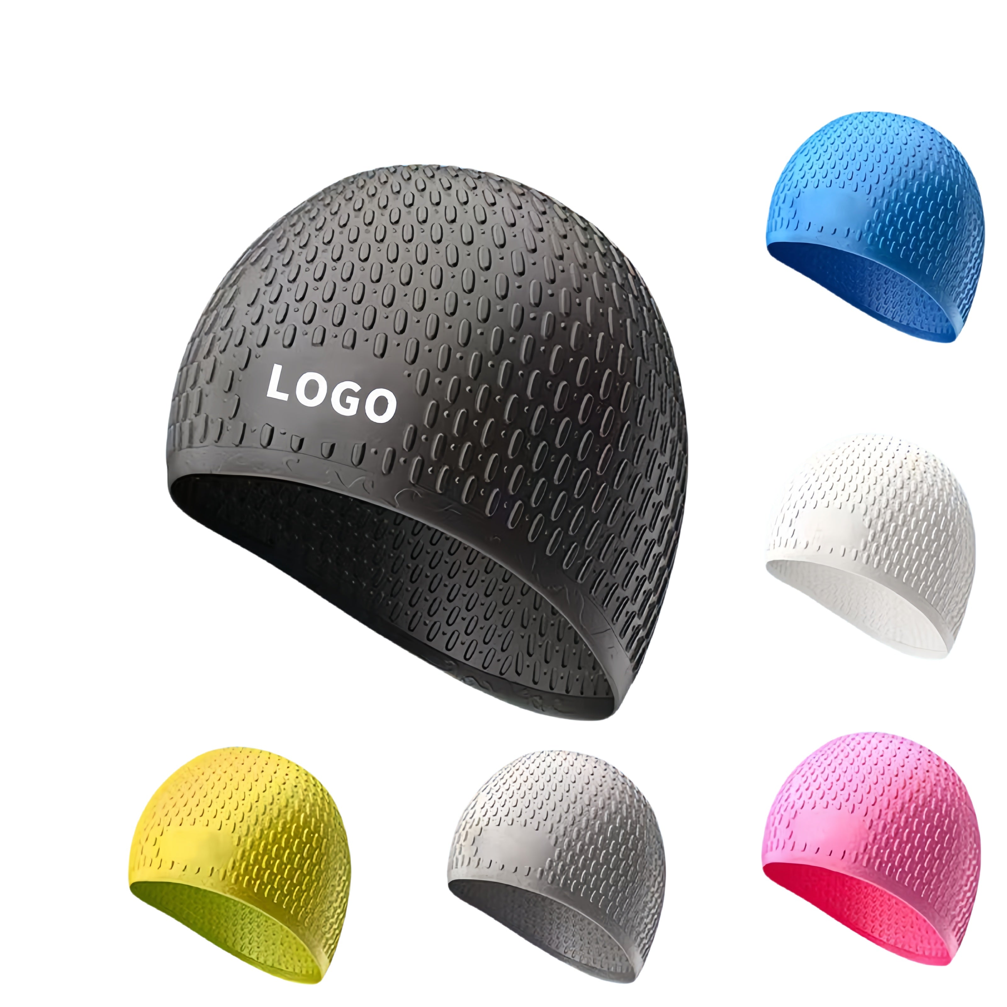 Silicone Teardrop Swim Cap